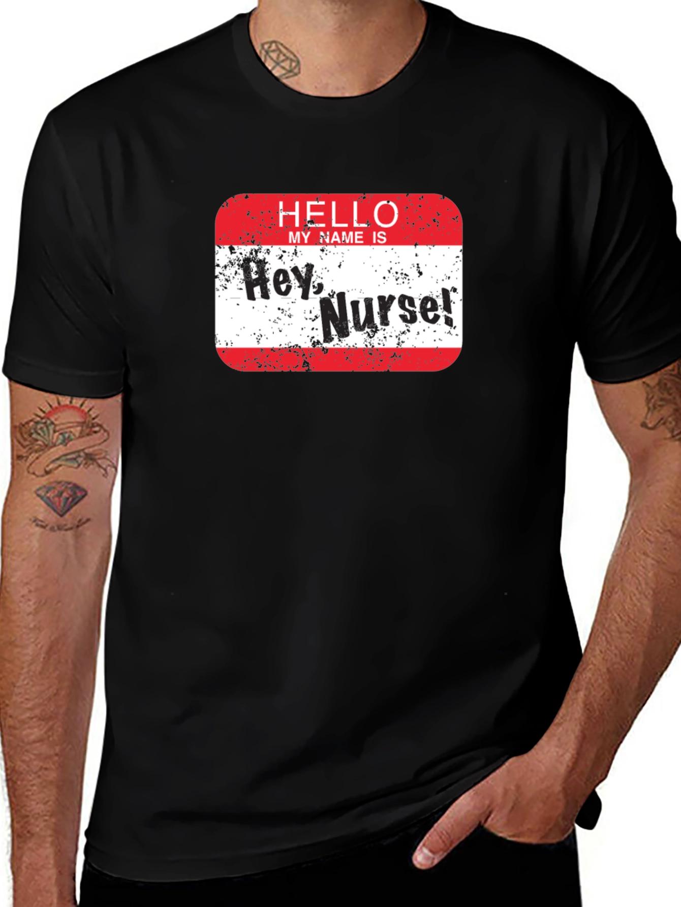 Variant 6 of Hey Nurse! Graphic T-Shirt - Funny Nurse Apparel