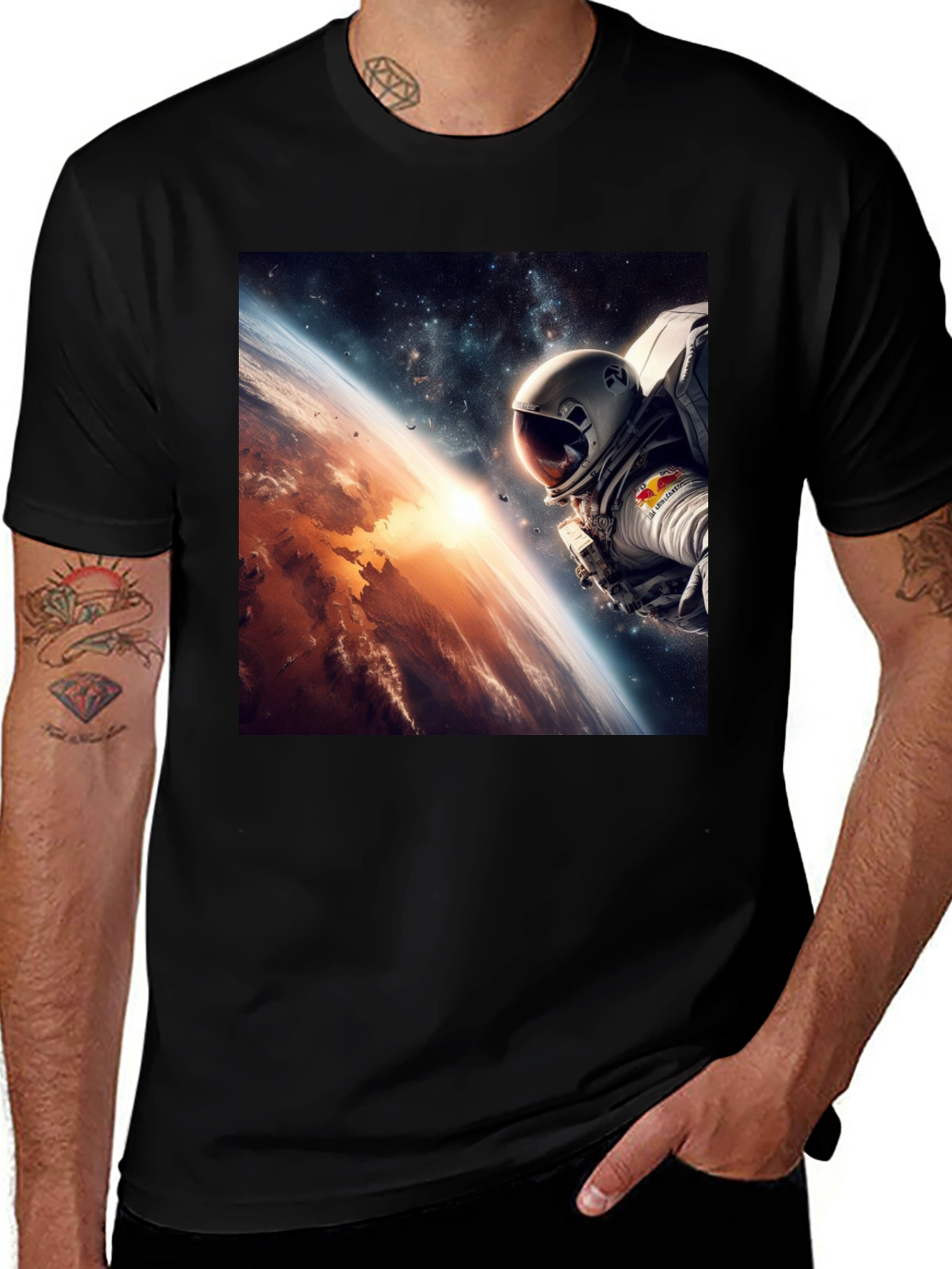 Variant 9 of Astronaut Space View Graphic T-Shirt