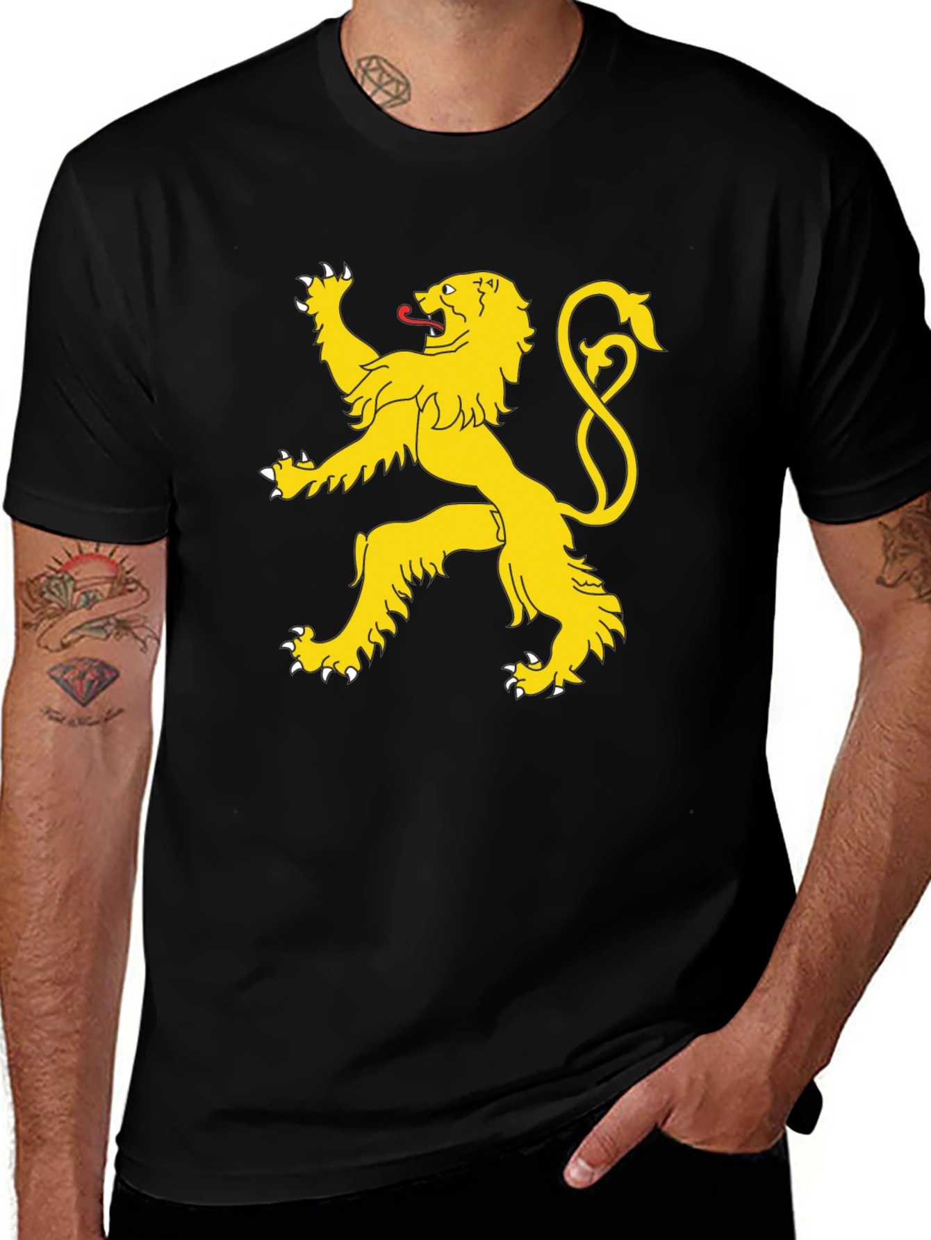 Variant 3 of Lion Rampant Graphic Tee - Black T-Shirt