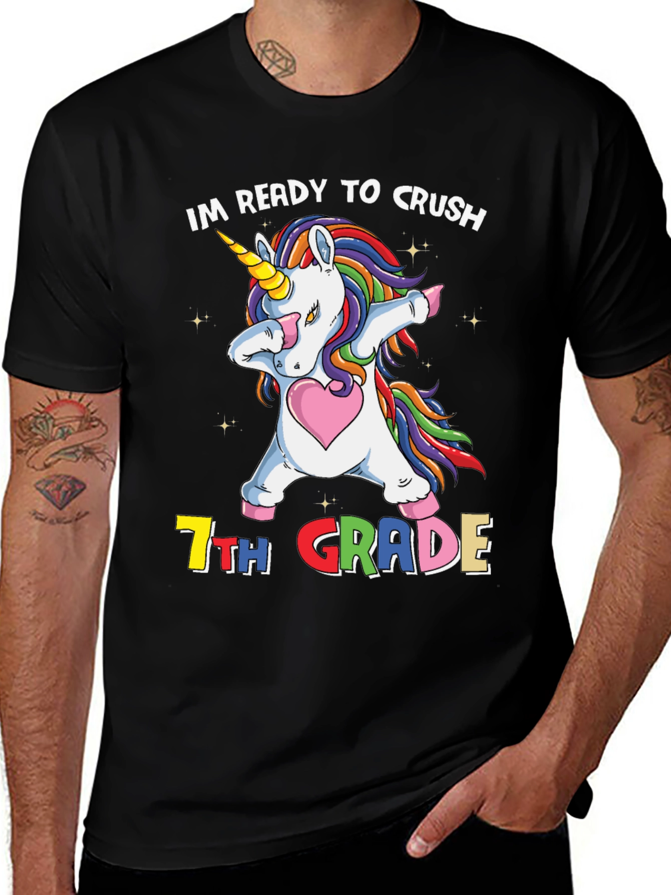 Variant 11 of Ready to Crush 7th Grade Unicorn Tee