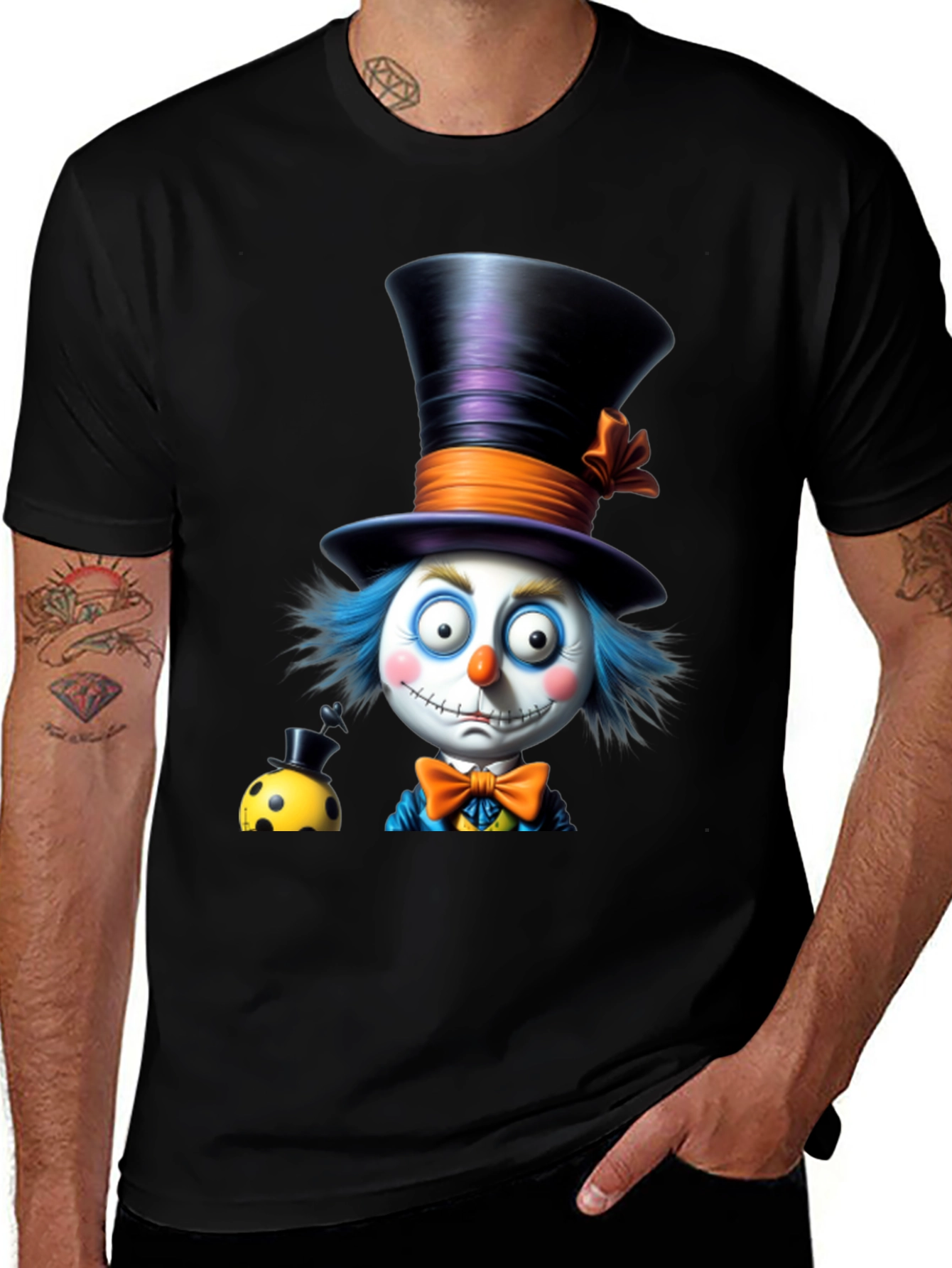 Variant 5 of Whimsical Clown T-Shirt: Fun & Unique Design