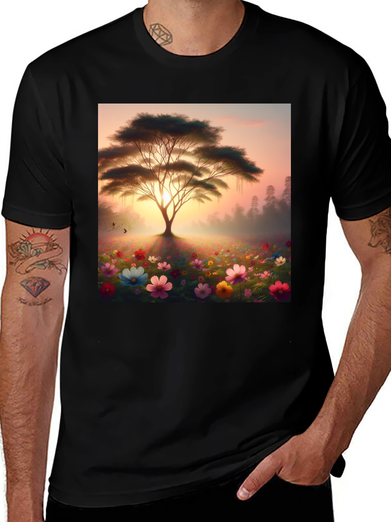 Variant 16 of Floral Tree Graphic Tee