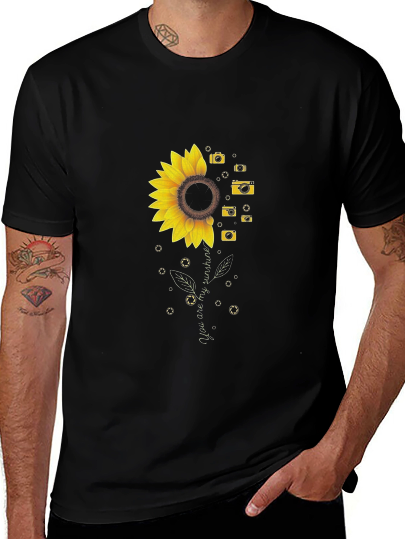 Variant 3 of Sunflower Camera Graphic Tee