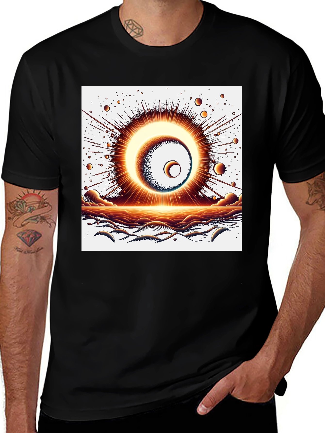 Variant 5 of Celestial Orb T-Shirt - Unique Graphic Print