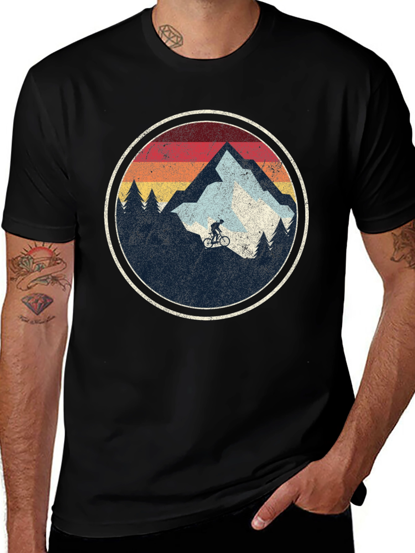Variant 11 of Mountain Bike Adventure T-Shirt - Retro Design