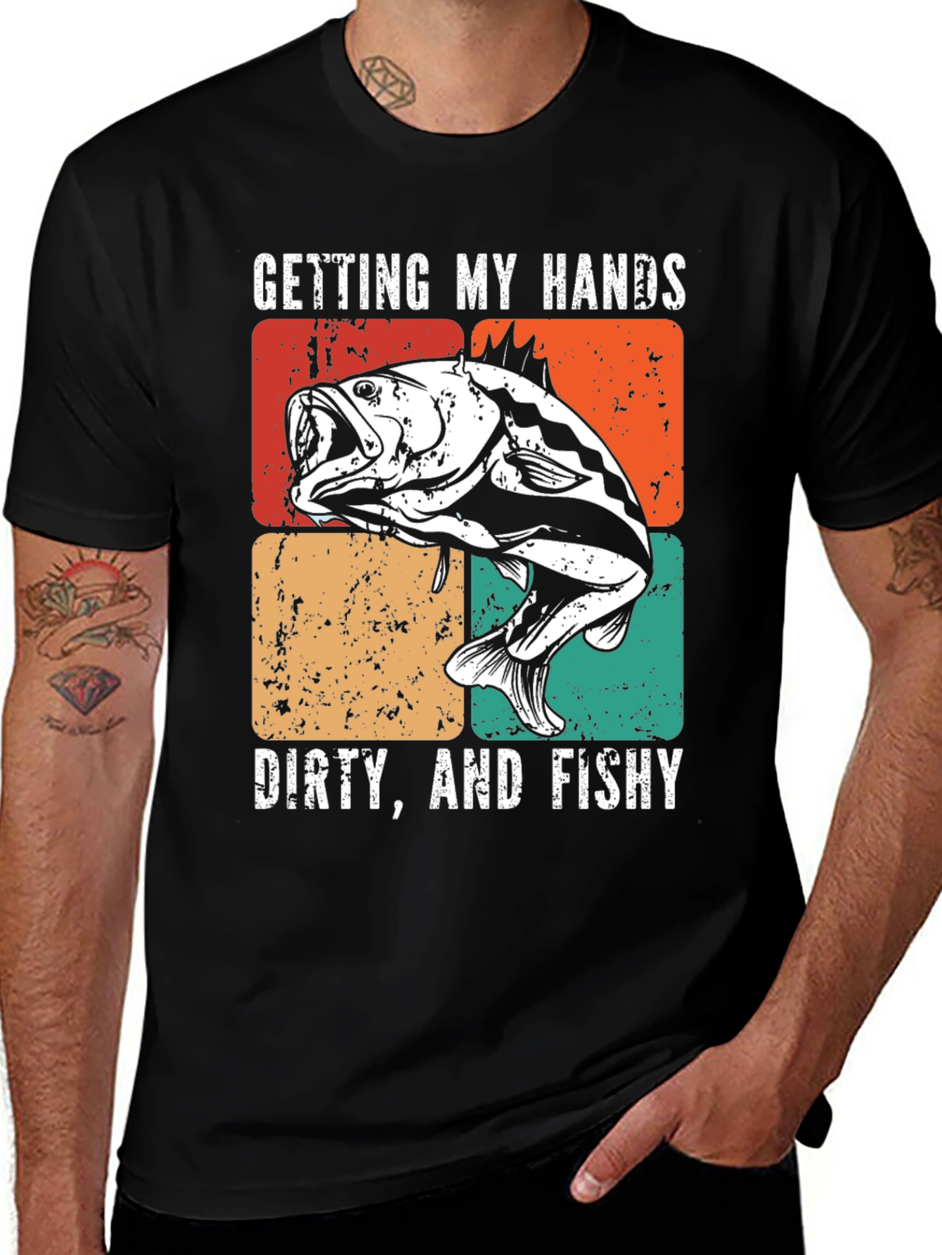 Variant 14 of Getting My Hands Dirty & Fishy T-Shirt