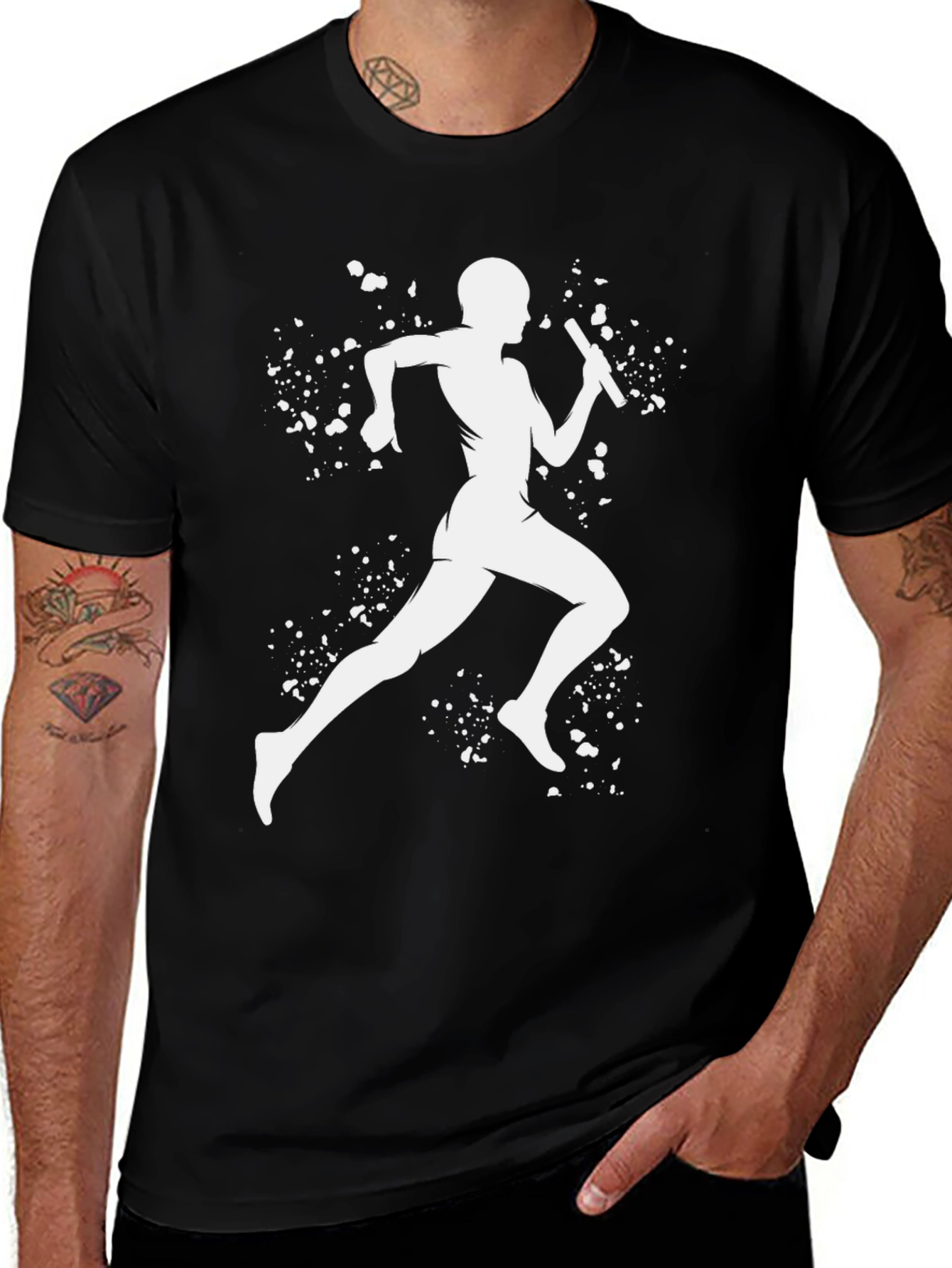 Runner Relay Graphic Tee - Black
