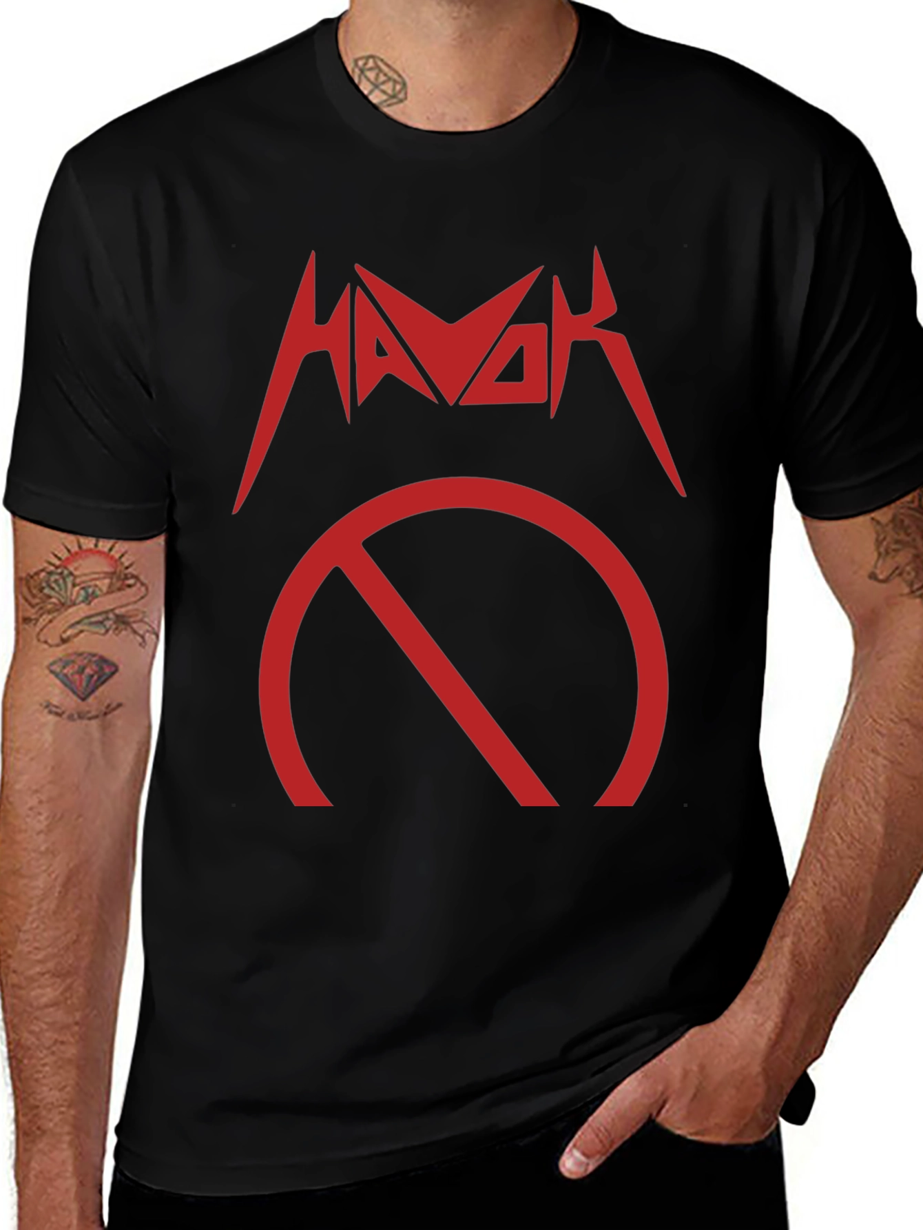 Havok Symbol Black T-Shirt - Thrash Metal Band Tee