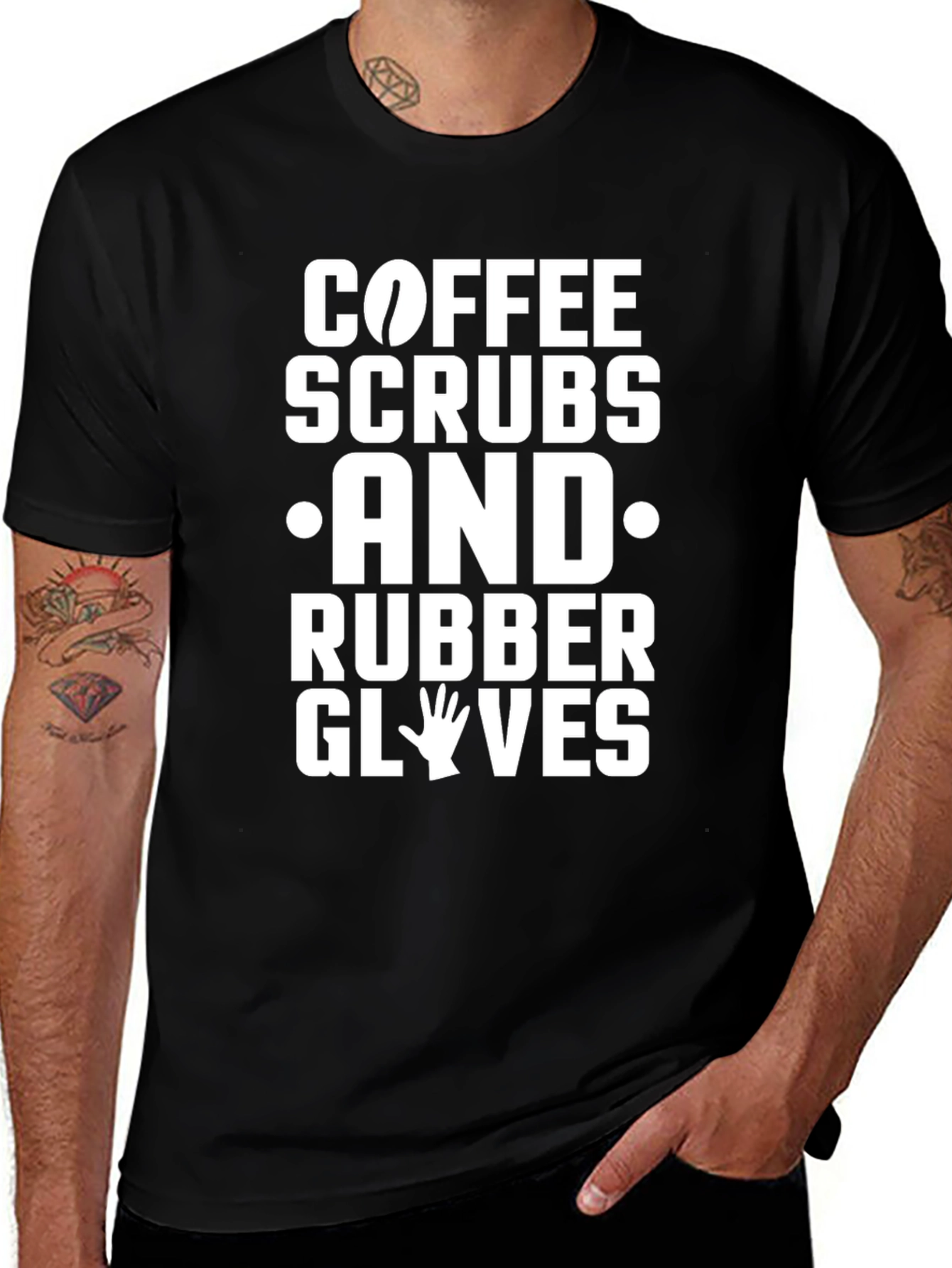 Coffee Scrubs and Rubber Gloves Graphic T-Shirt