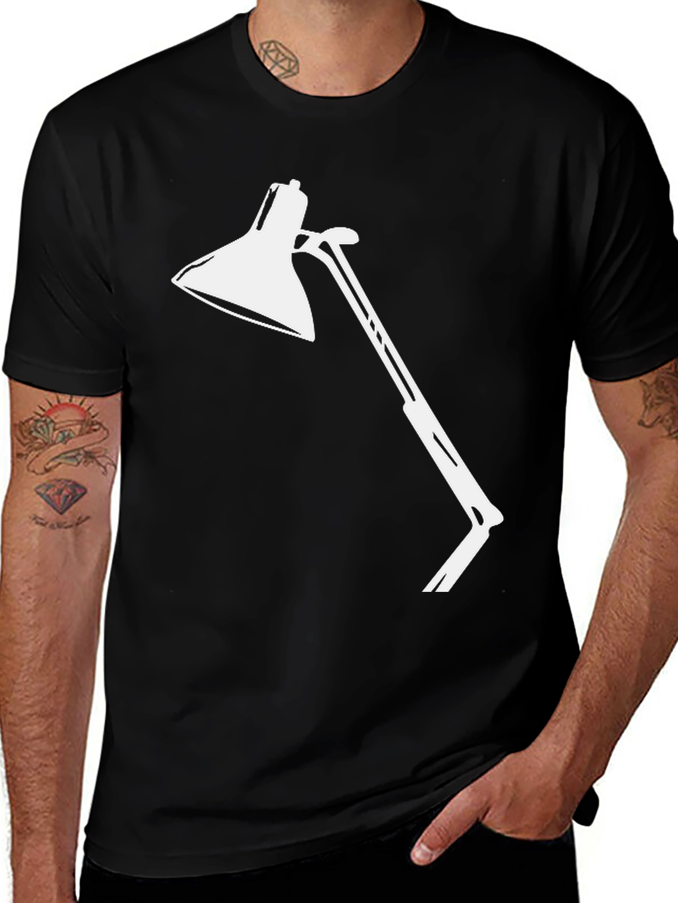 Variant 13 of Desk Lamp Graphic Tee - Modern Minimalist Shirt