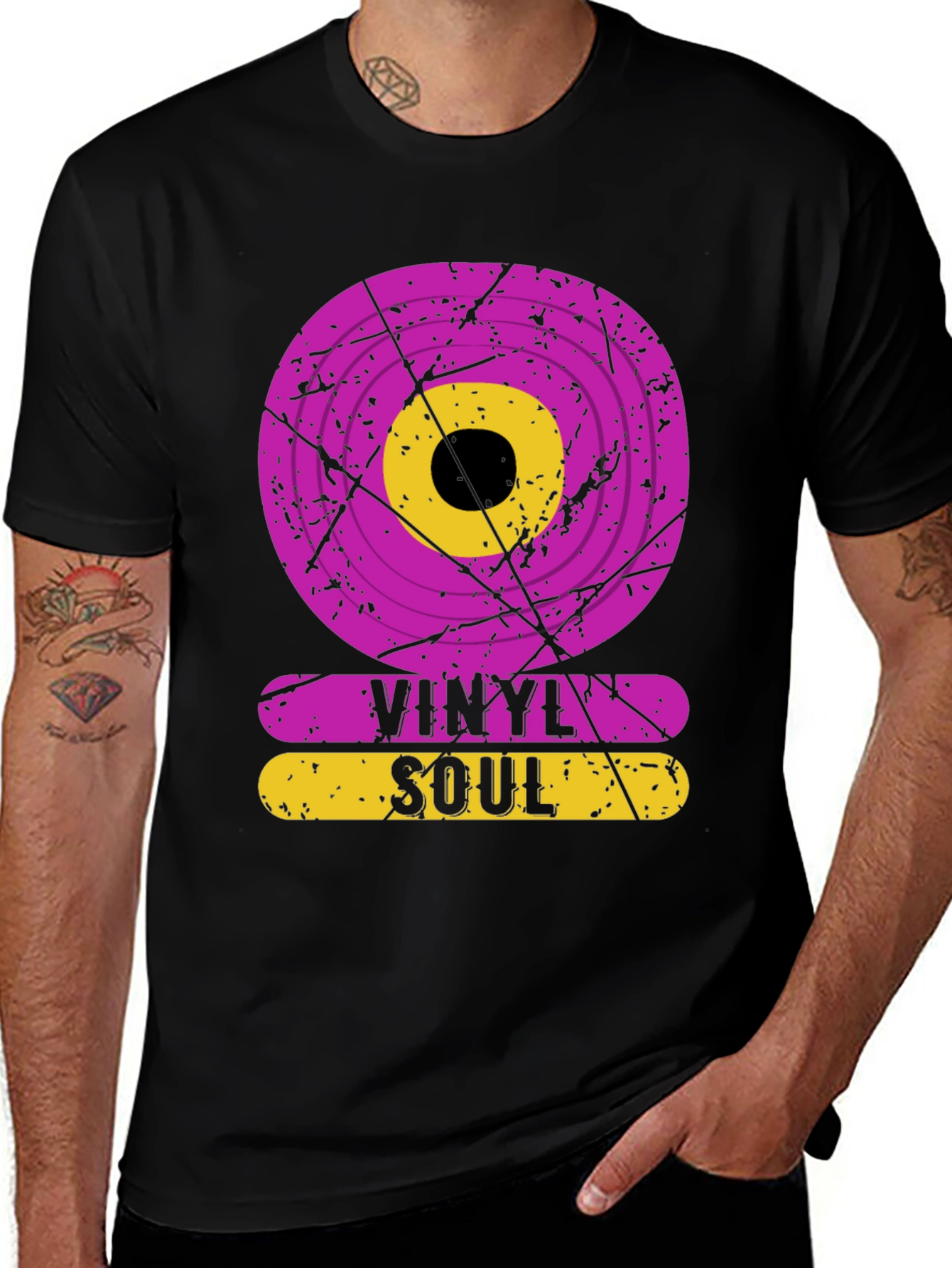 Variant 24 of Vinyl Soul Graphic Tee - Retro Music Lover Shirt