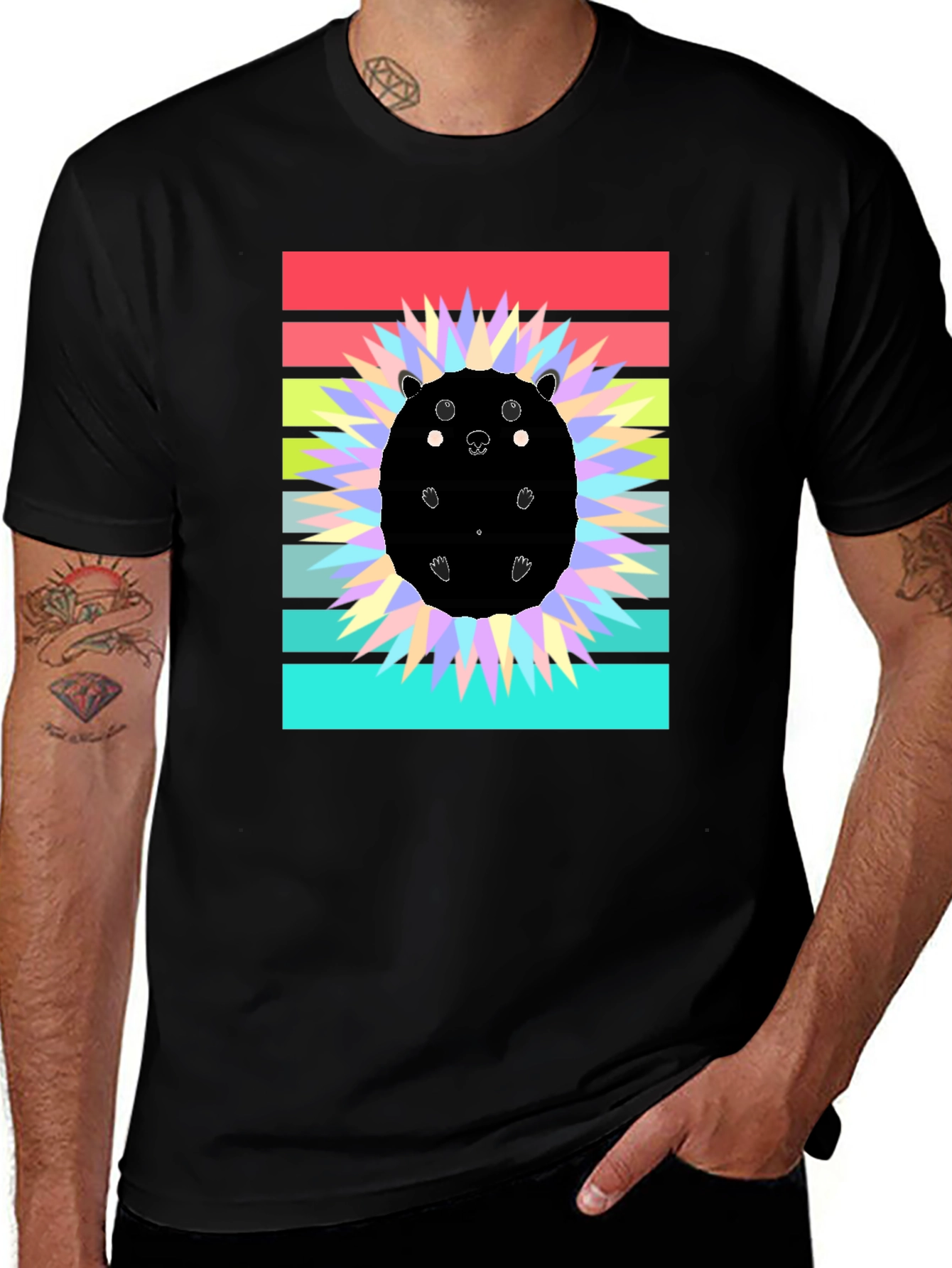 Variant 19 of Cute Hedgehog Graphic Tee