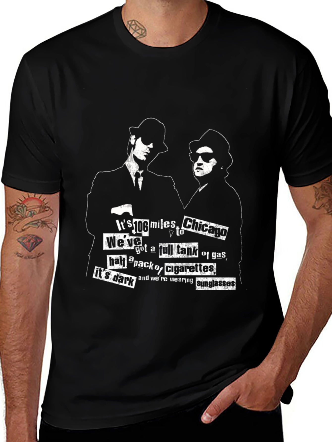 Blues Brothers T-Shirt - 106 Miles to Chicago