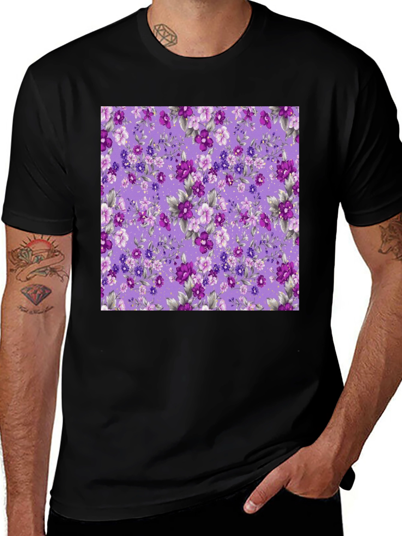 Variant 29 of Floral Print Men's T-Shirt