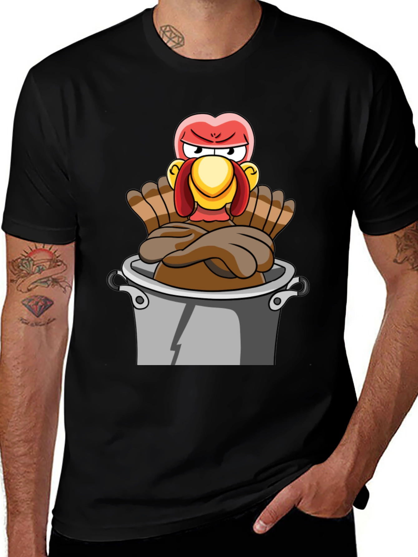 Variant 4 of Funny Turkey in Pot Graphic T-Shirt