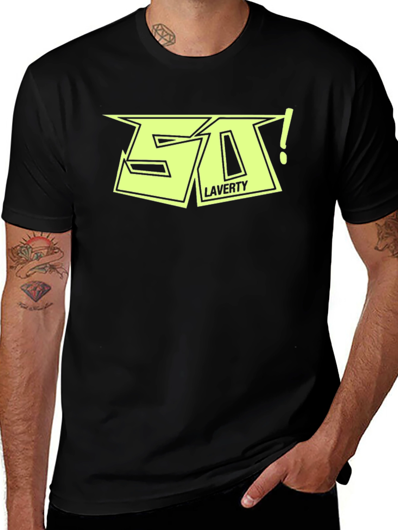 Variant 20 of Laverty 50 Graphic Tee - Black Short Sleeve T-Shirt