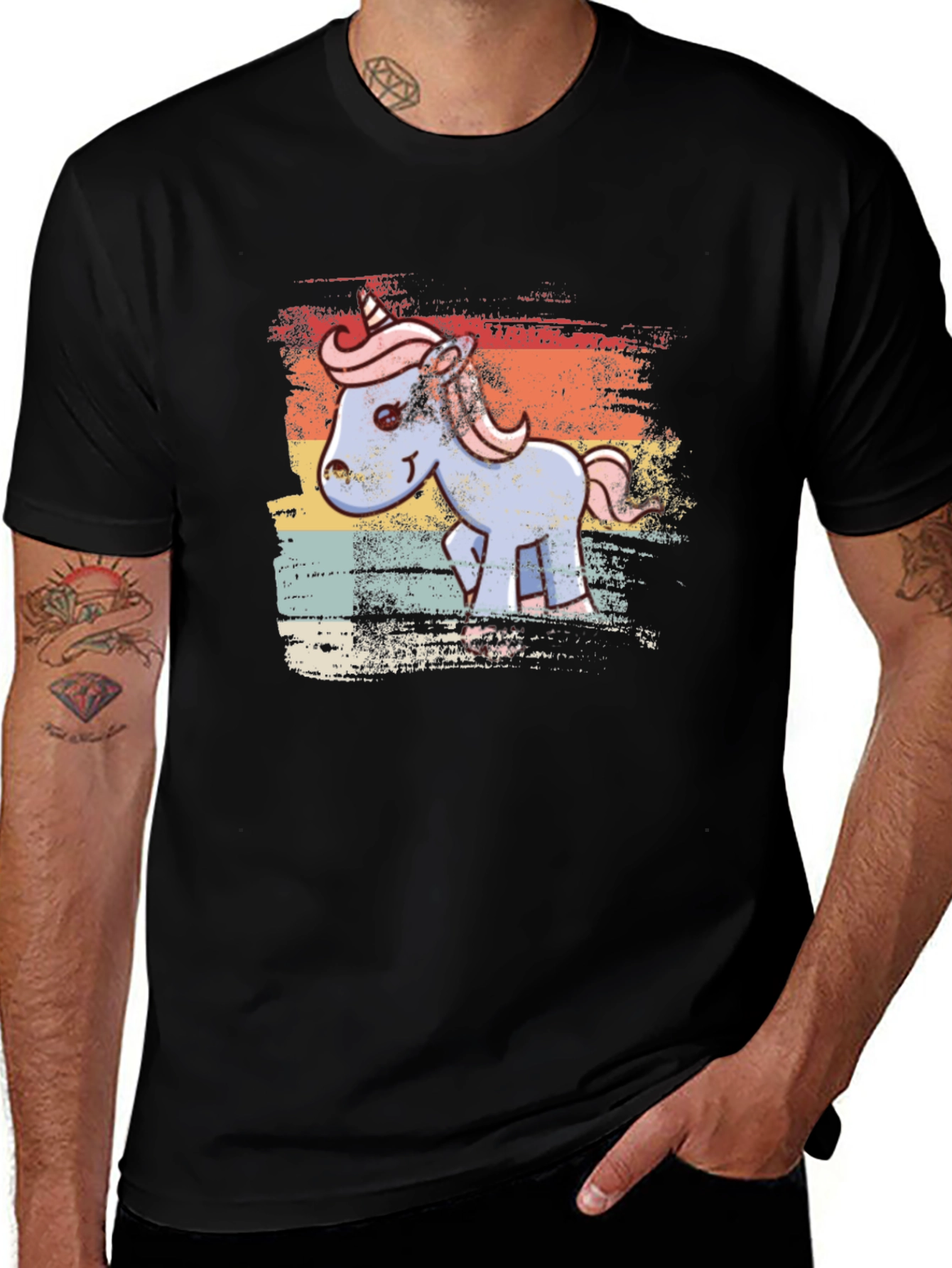 Variant 26 of Retro Unicorn Graphic Tee - Cute & Comfy!