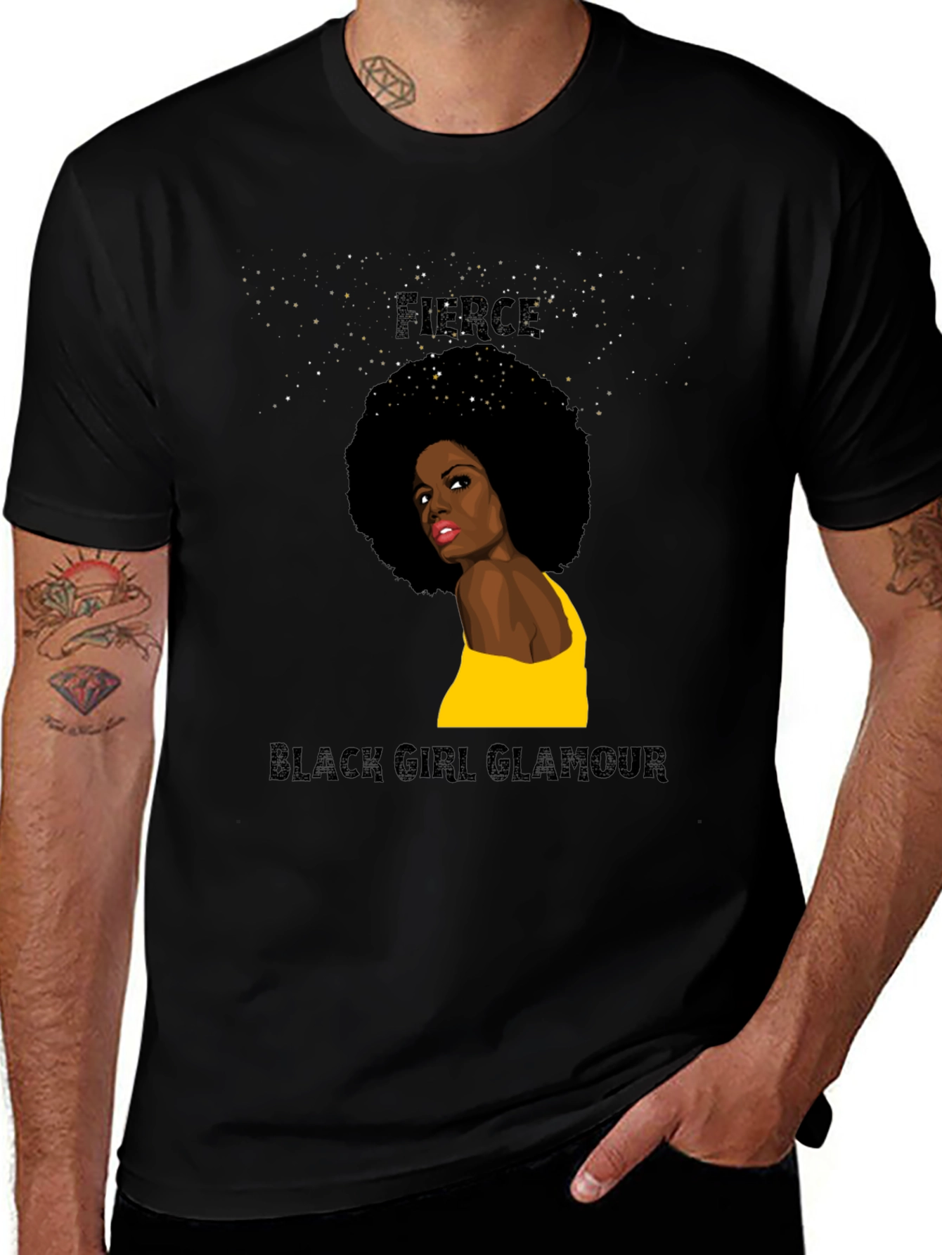 Variant 16 of Fierce Black Girl Glamour Graphic Tee