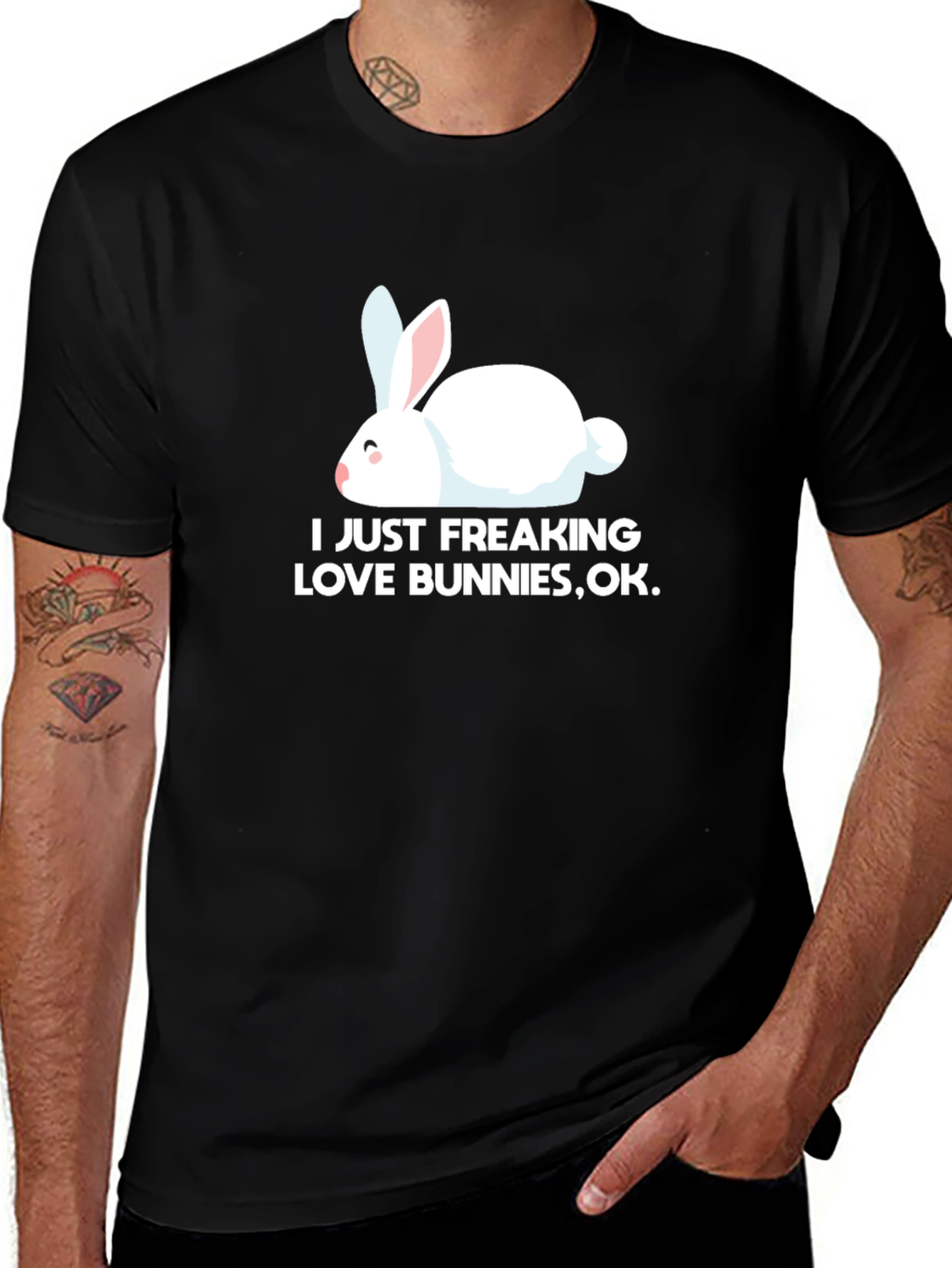 Variant 8 of I Just Freaking Love Bunnies, OK. T-Shirt