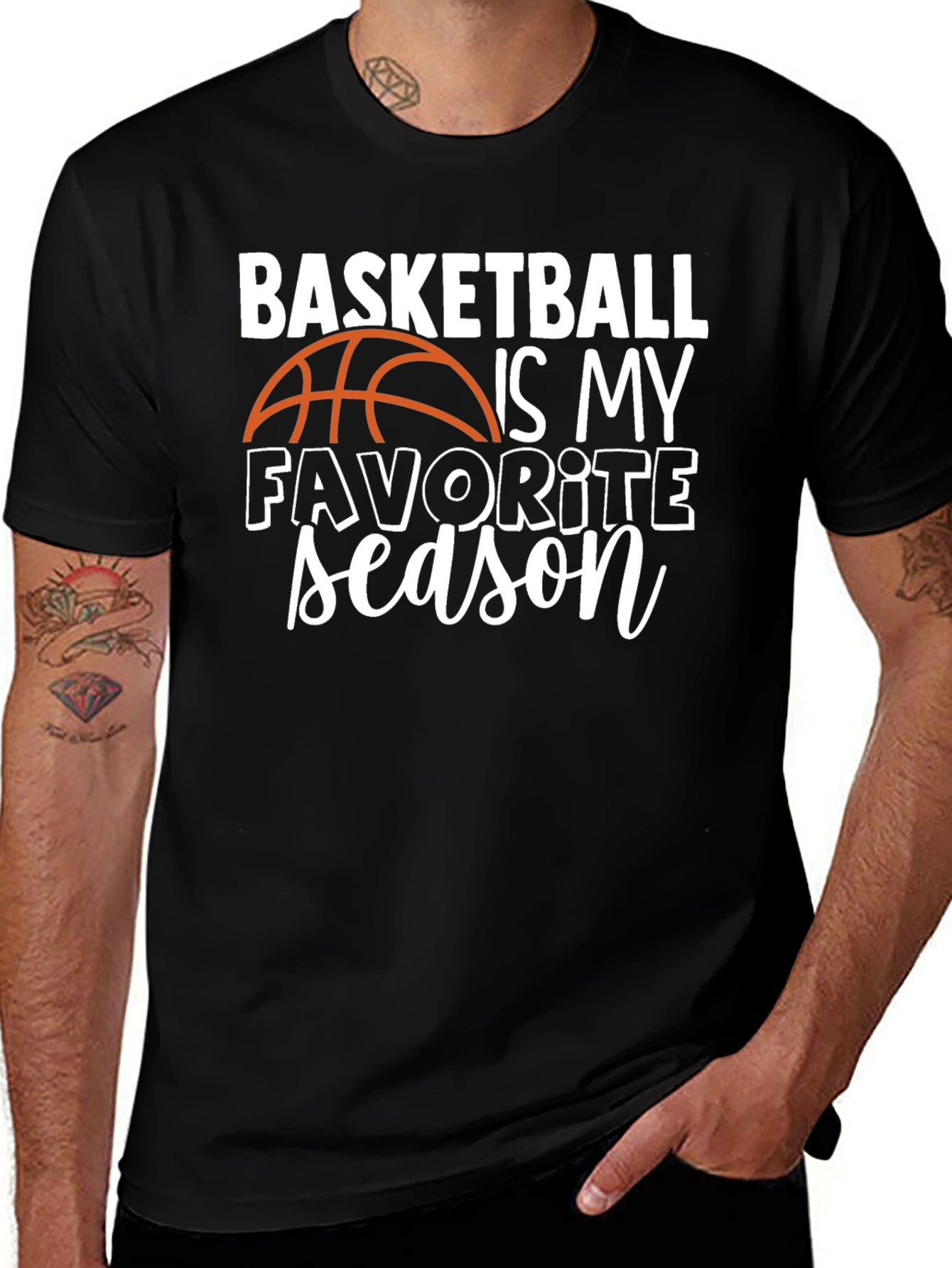 Variant 7 of Basketball Is My Favorite Season Graphic Tee