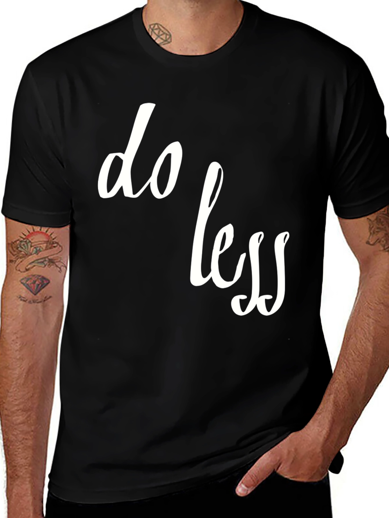 Variant 15 of Do Less Graphic Tee - Relaxed Fit Black T-Shirt