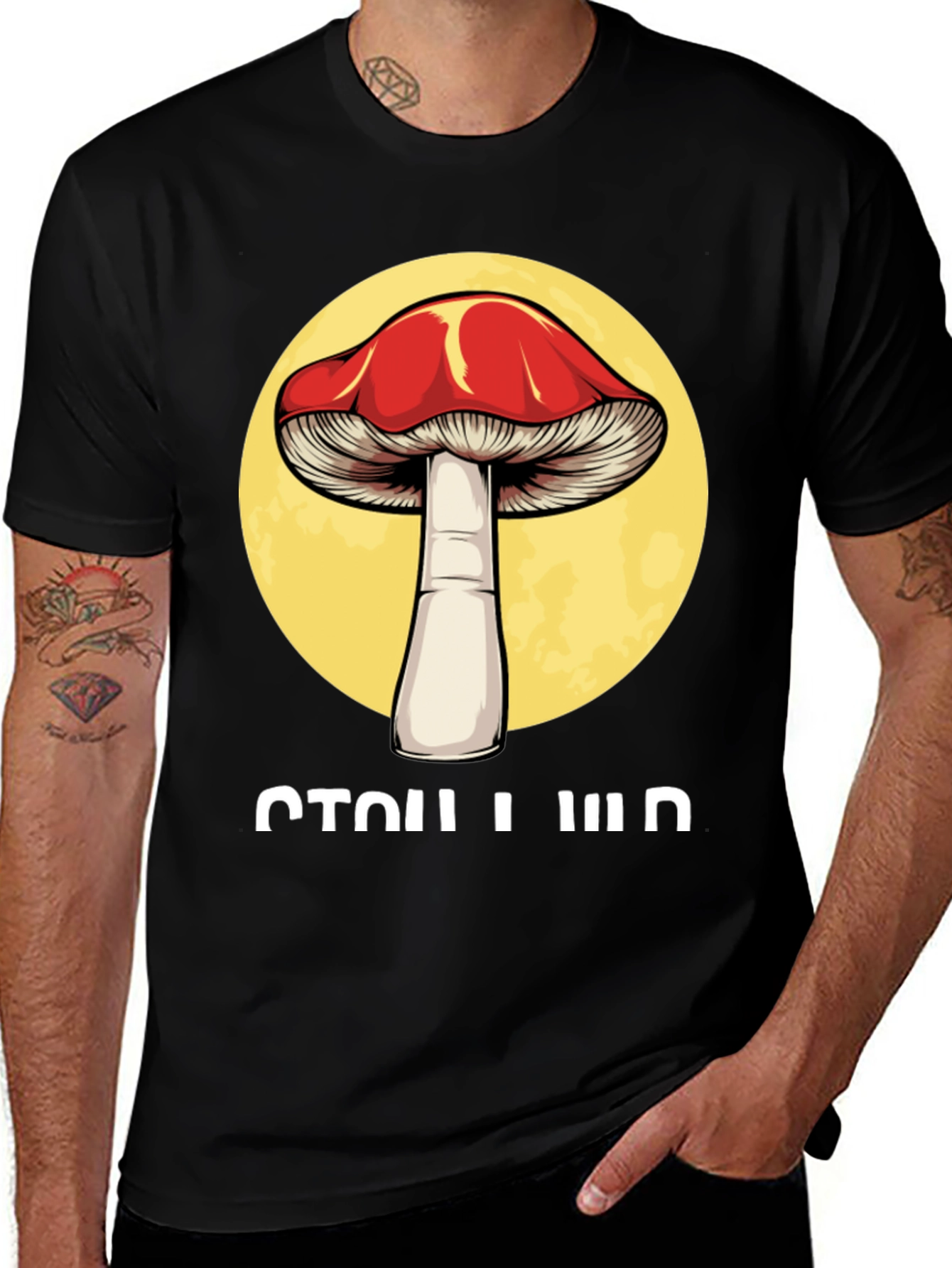 Variant 19 of Mushroom Graphic Tee - "Still I Wild"