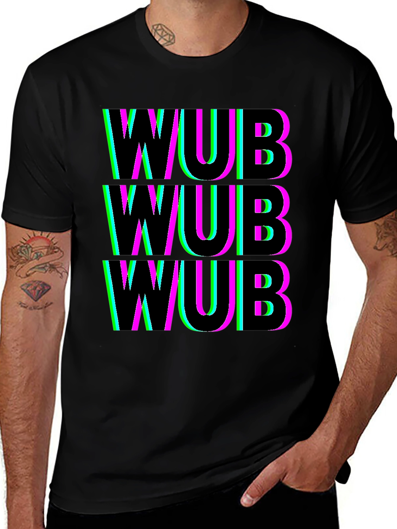 Variant 18 of WUB Graphic Black T-Shirt - Cool Trendy Design