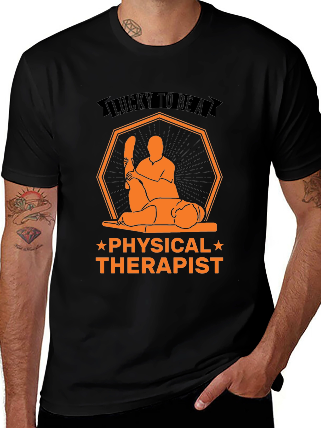 Lucky To Be A Physical Therapist Graphic T-Shirt