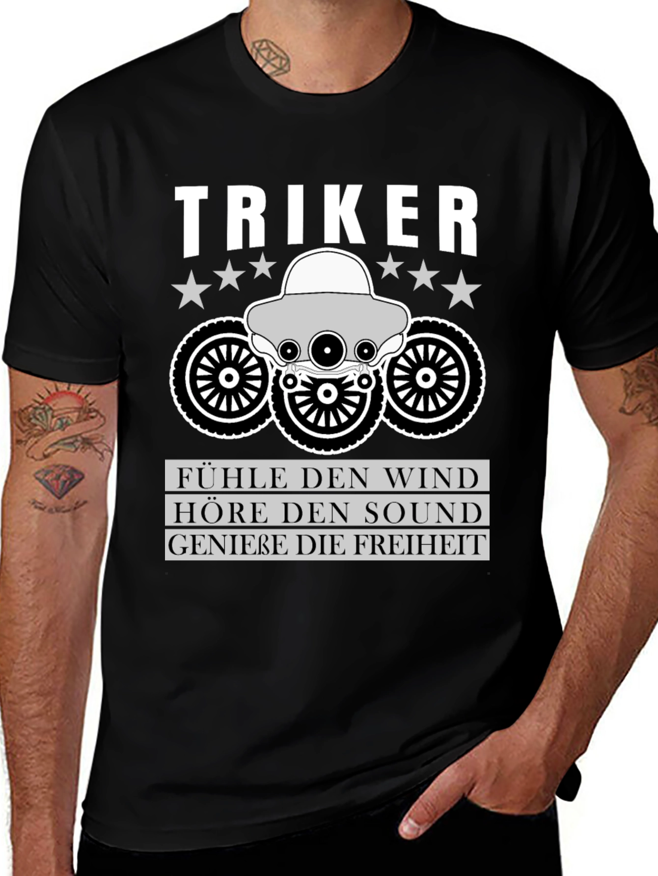 Variant 15 of Triker T-Shirt - Feel the Wind, Hear the Sound!