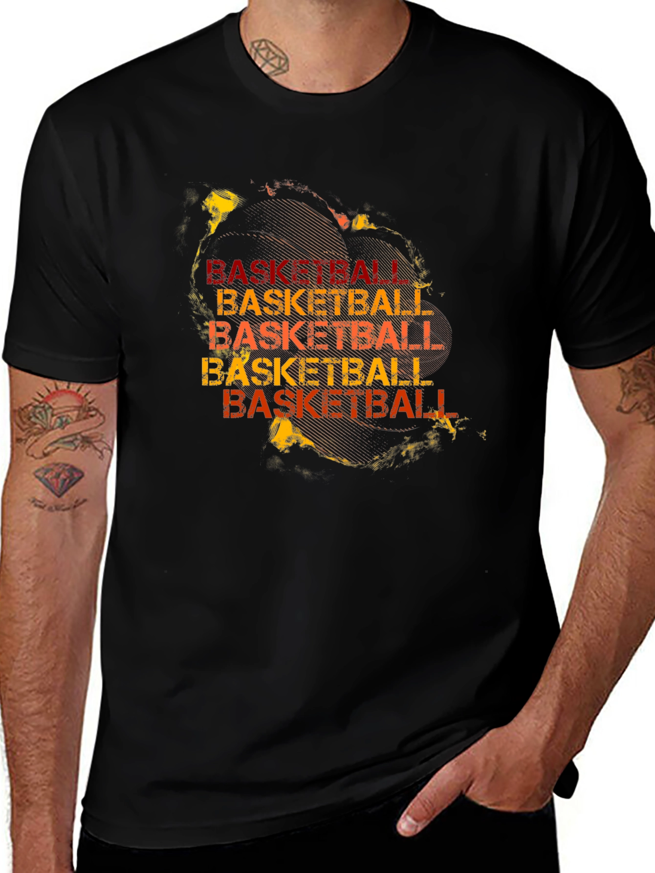 Variant 5 of Basketball Graphic Print T-Shirt