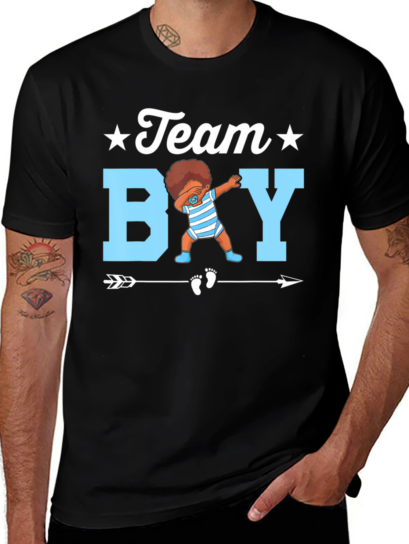 Team Boy Graphic Tee - Baby Shower Gender Reveal