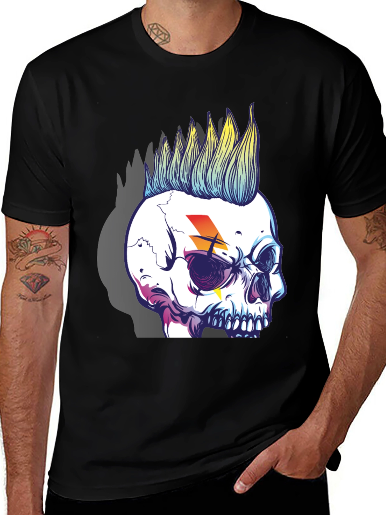 Variant 20 of Skull Punk Graphic Tee - Rock Style