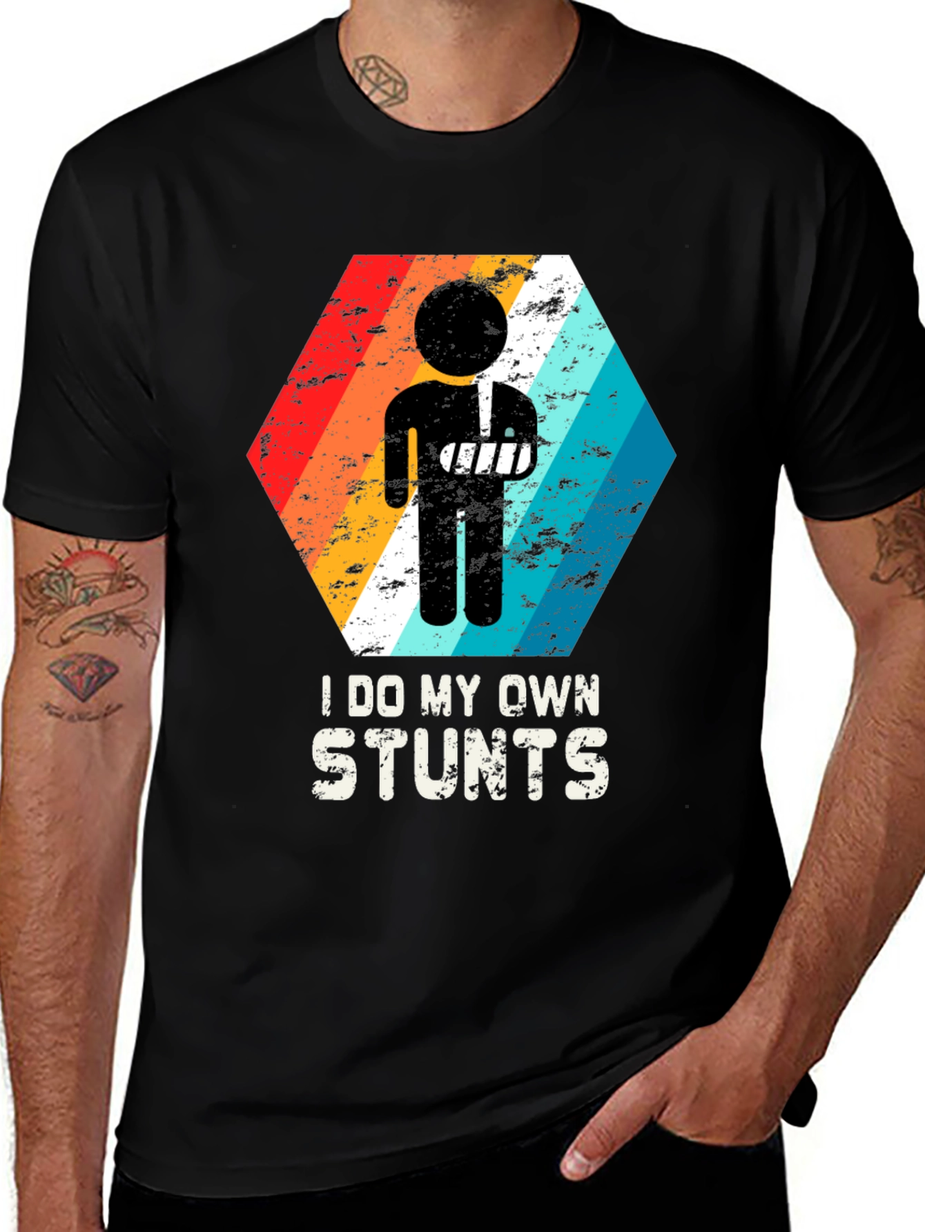 Variant 7 of I Do My Own Stunts Broken Arm T-Shirt
