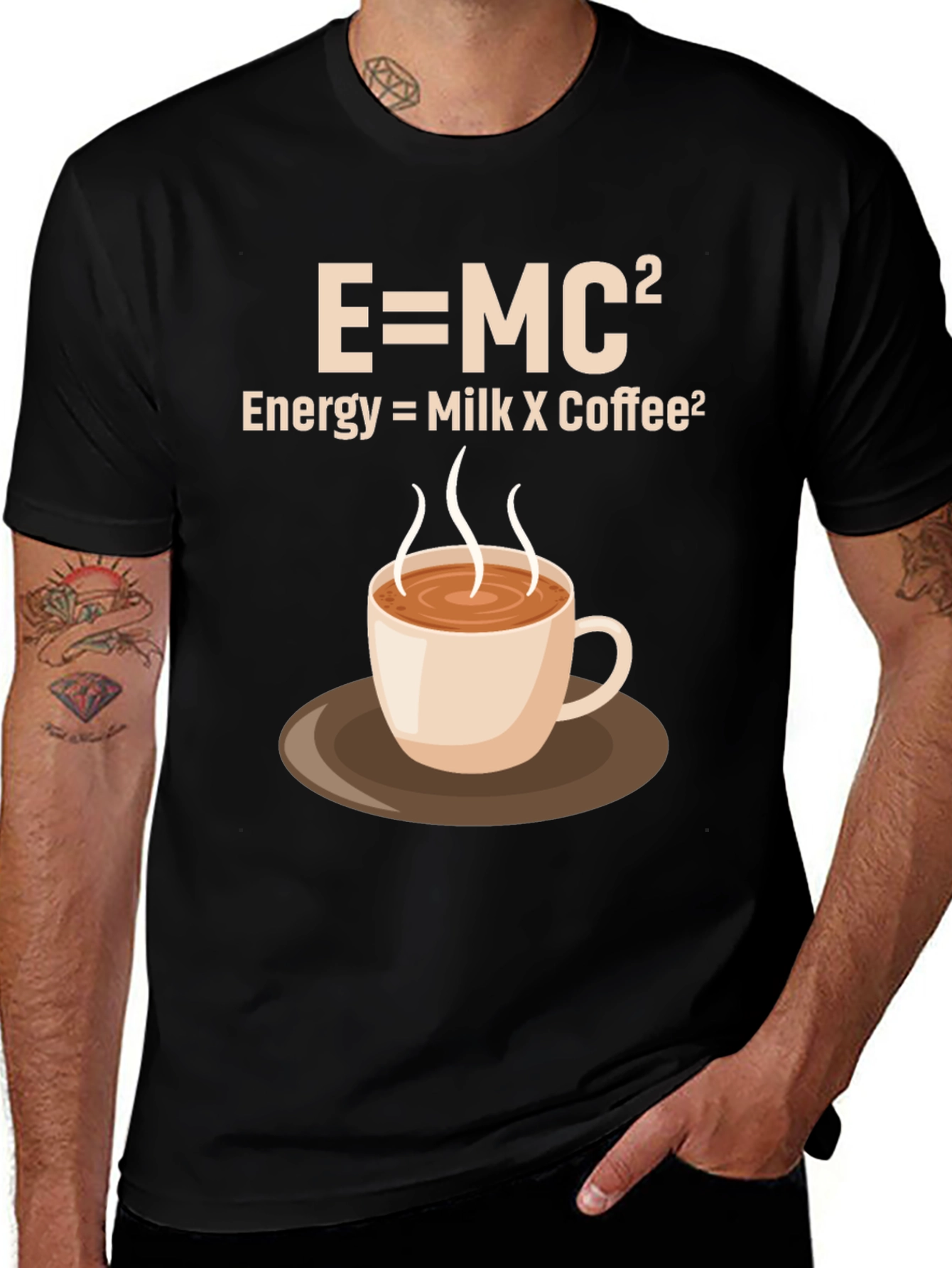 Variant 15 of Energy=Milk x Coffee Tee - Funny Science T-Shirt