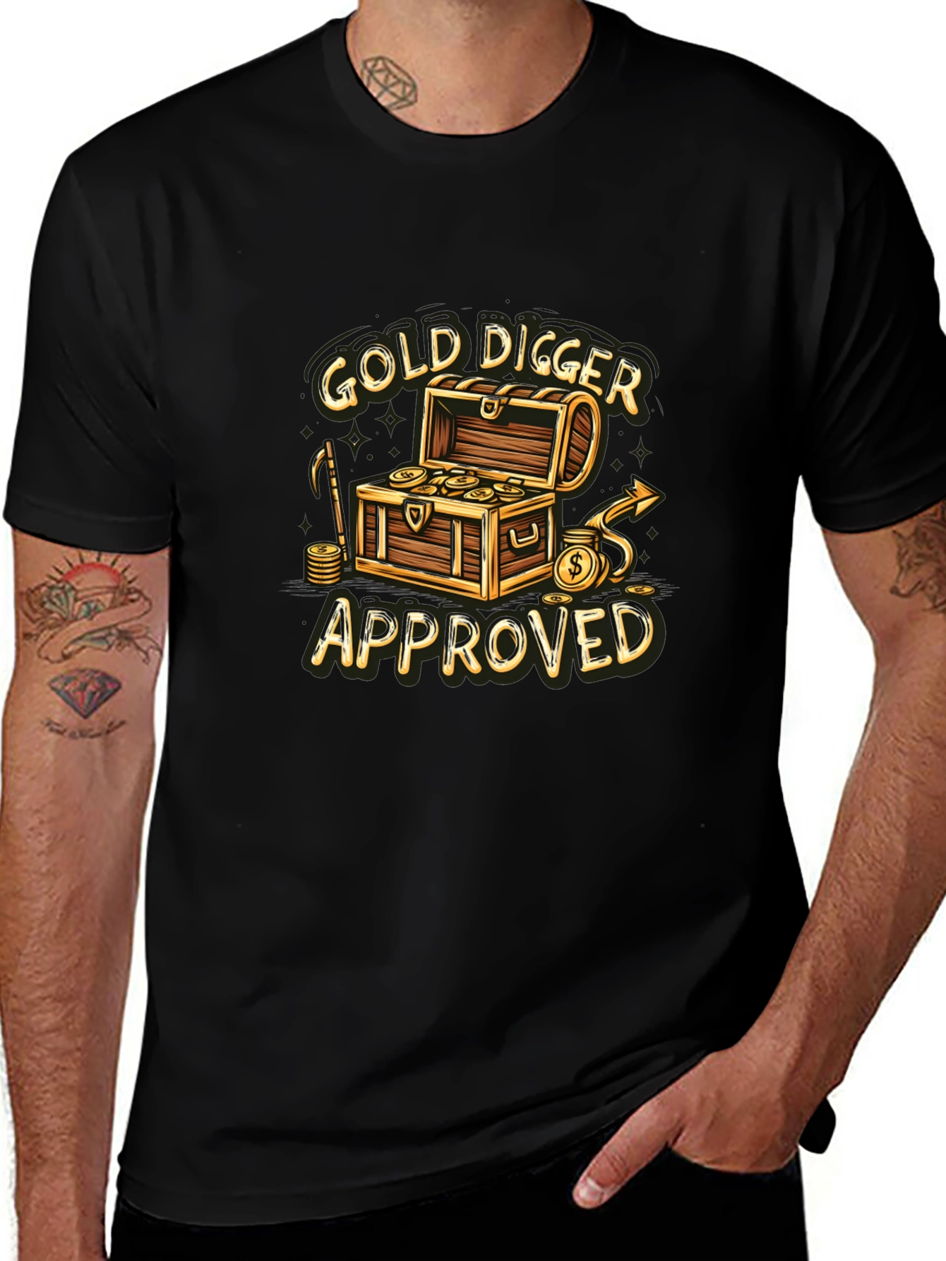Variant 14 of Gold Digger Approved Graphic Tee - Funny Men's T-Shirt