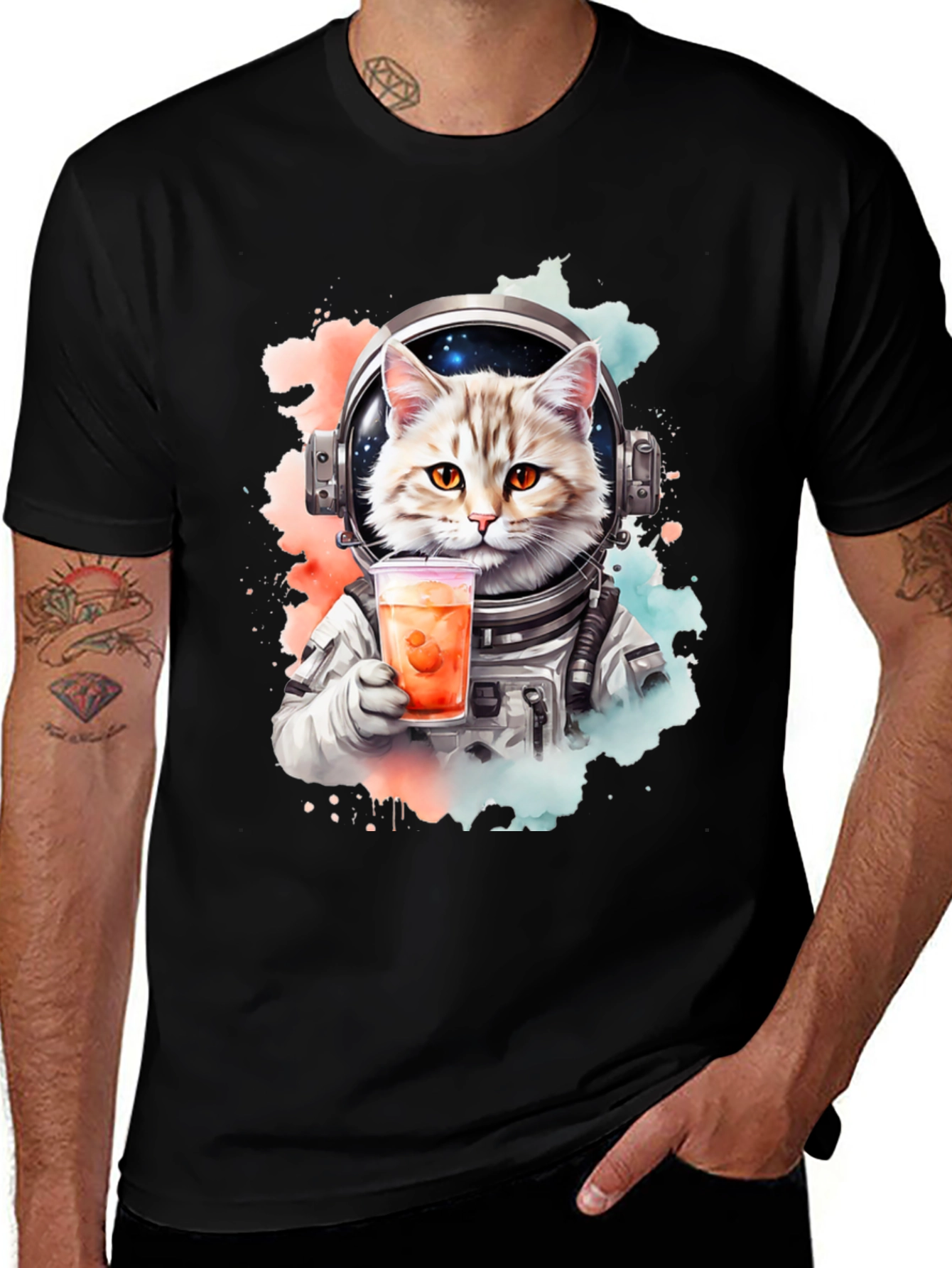 Variant 21 of Cat Astronaut T-Shirt - Space Kitty Tee