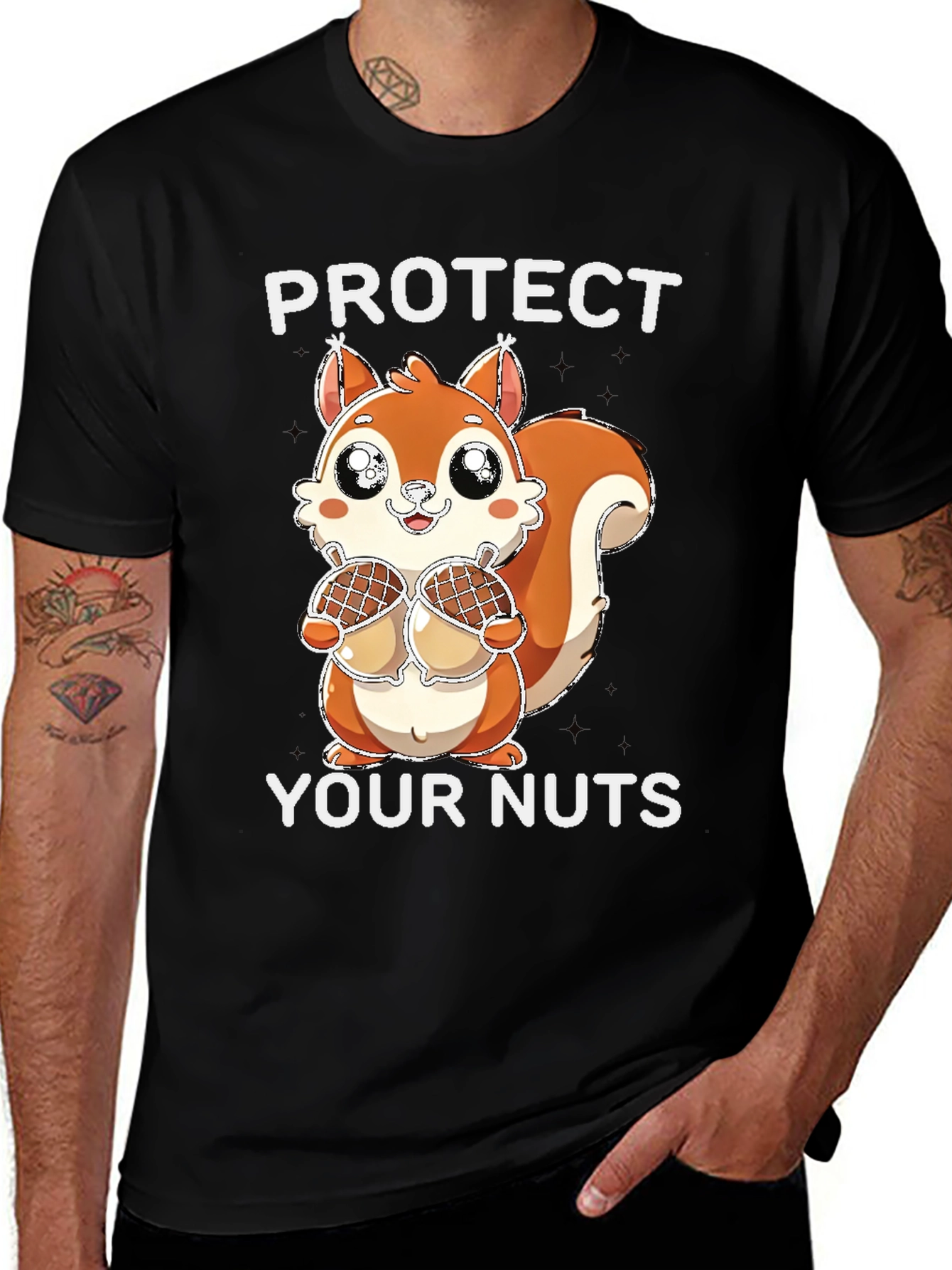 Protect Your Nuts T-Shirt - Funny Squirrel Graphic Tee