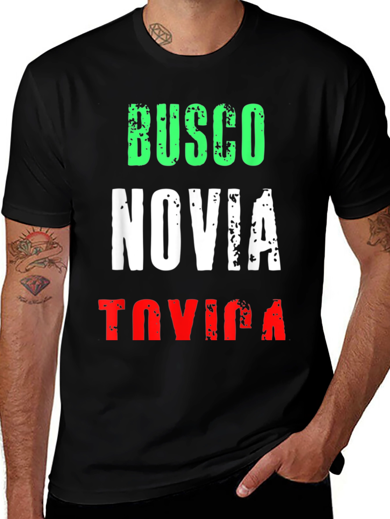 Variant 9 of Funny "Busco Novia" T-Shirt - Novelty Bachelor Tee