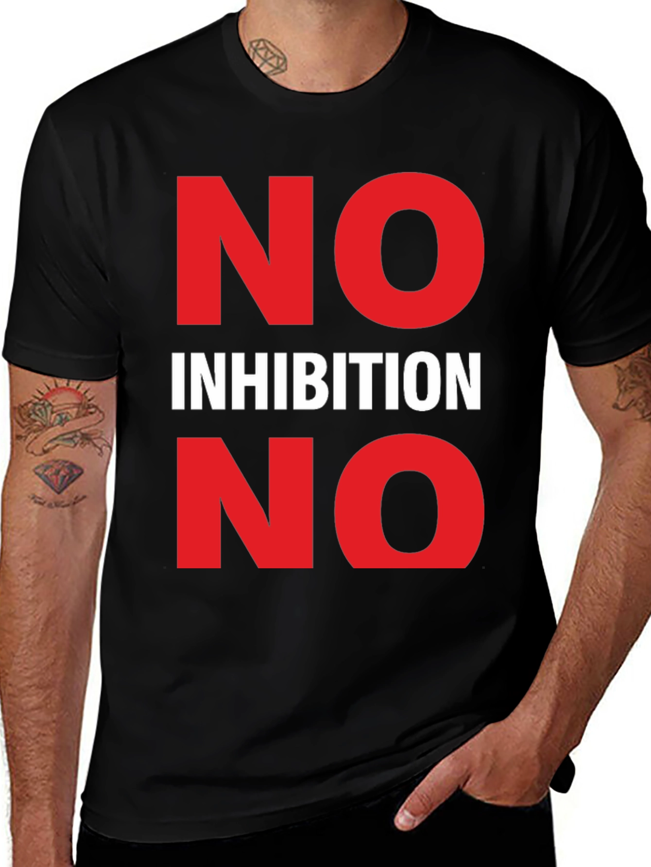 Variant 23 of No Inhibition Graphic Tee - Bold Statement T-Shirt