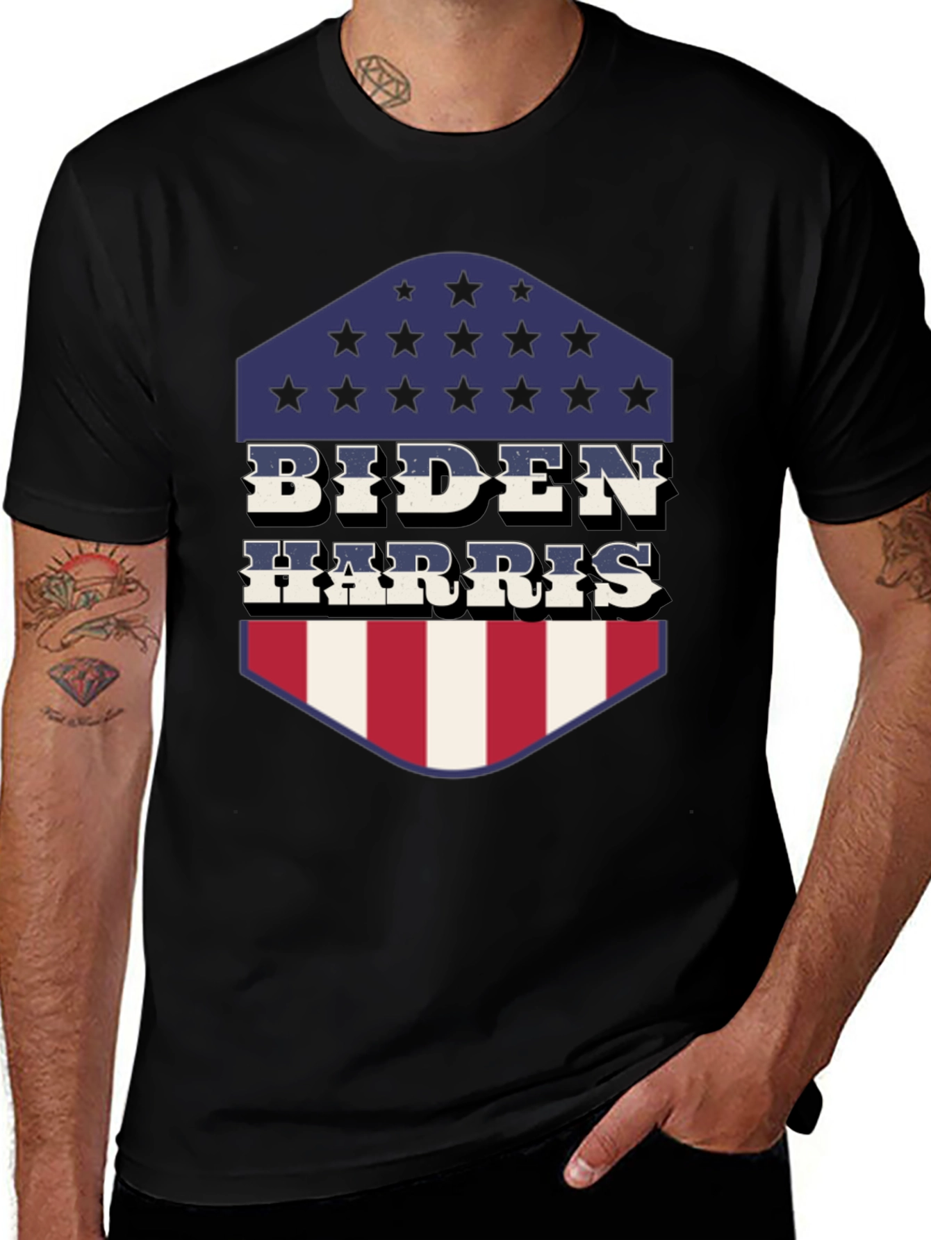 Variant 20 of Biden Harris Graphic Tee - Patriotic Design