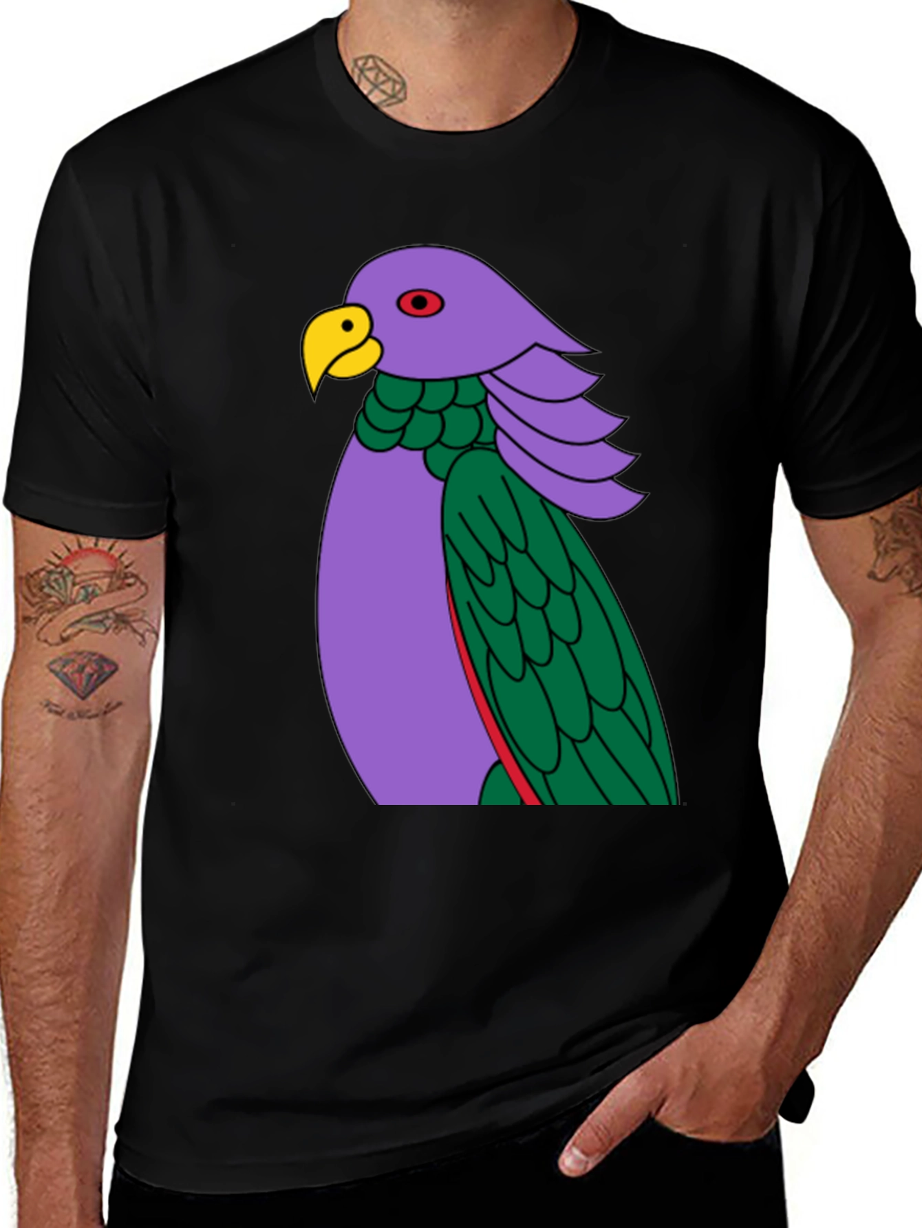 Variant 20 of Parrot Graphic Tee - Unique Bird Design