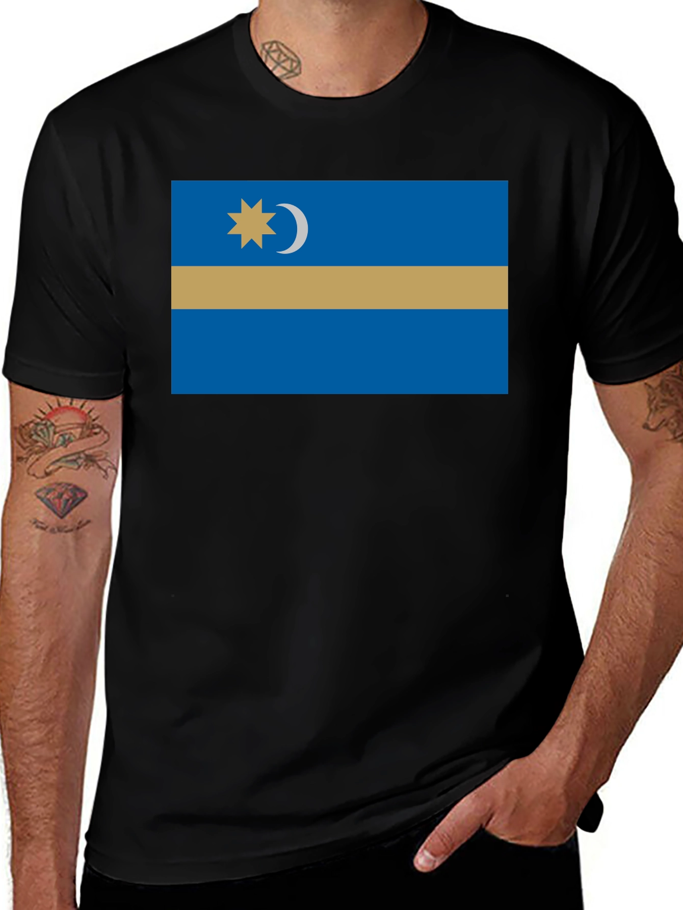 Variant 23 of Szeklerland Flag T-Shirt - Black