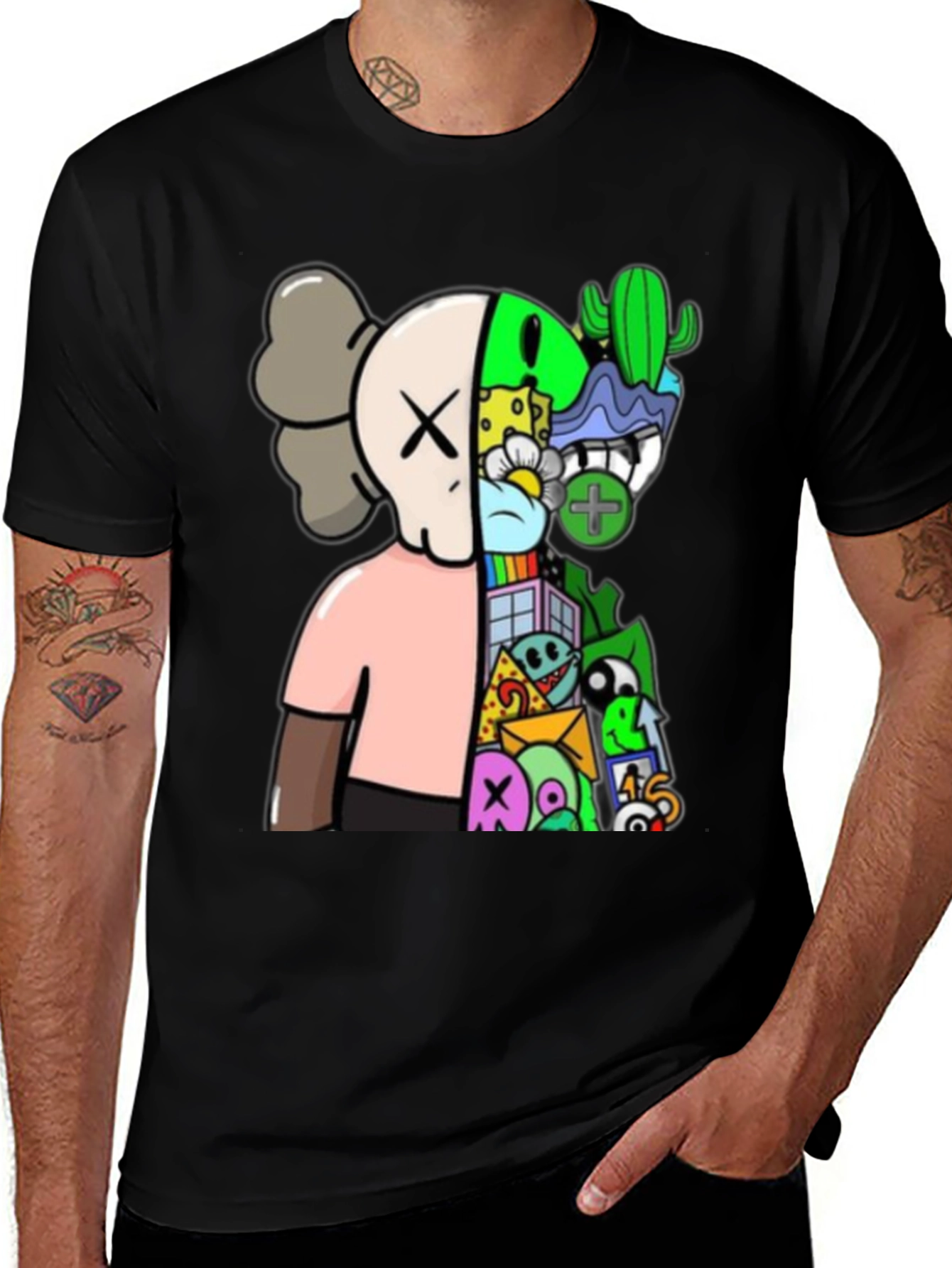 Variant 22 of Men's Graphic Tee - Unique Cartoon Art
