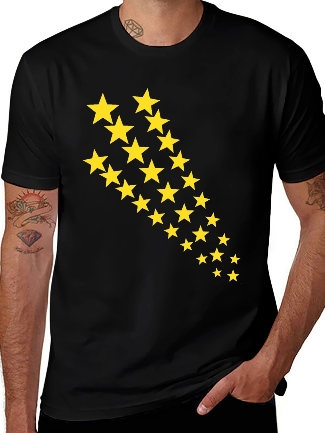 Black Starry Graphic Tee