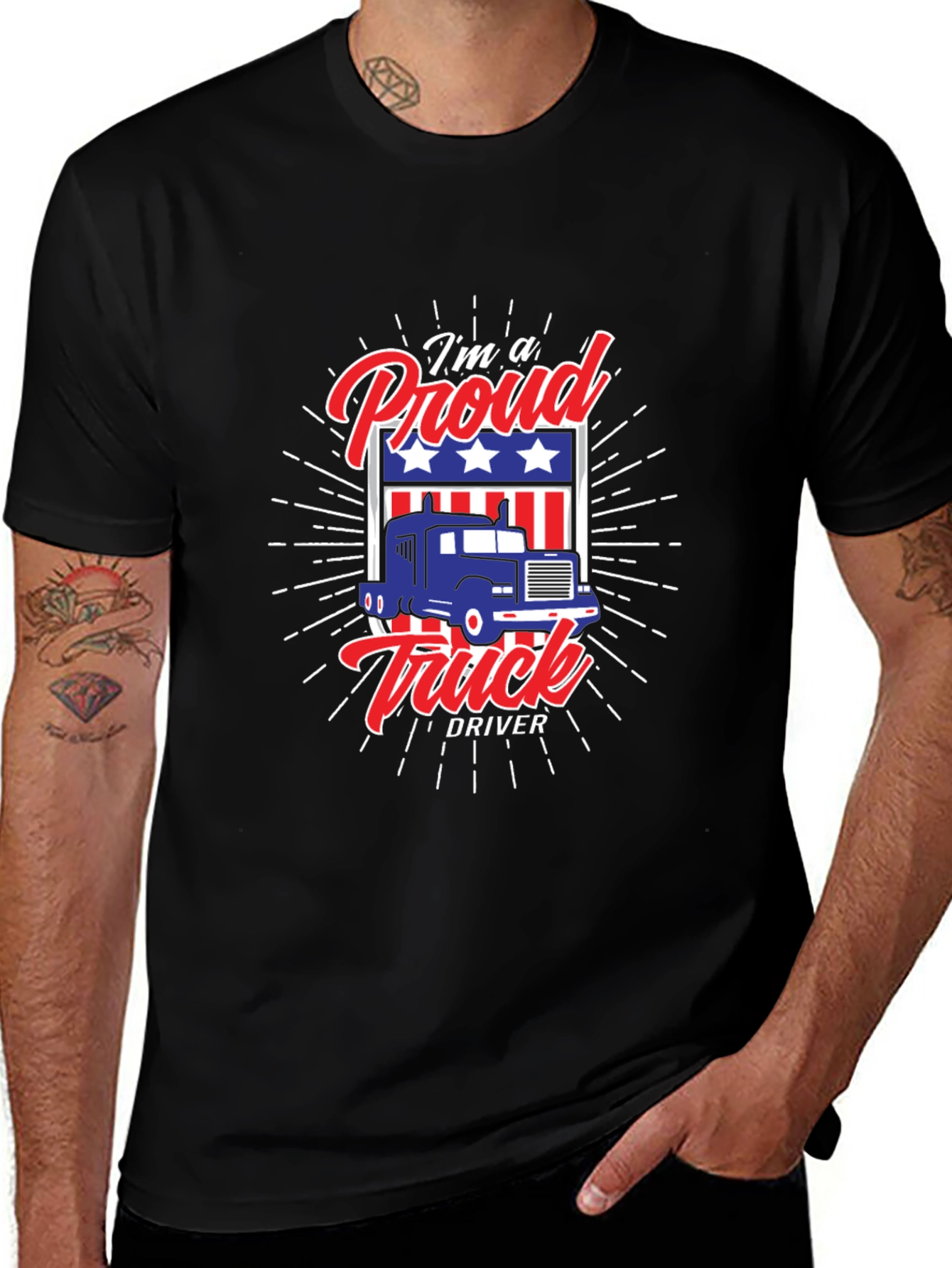 Variant 8 of Proud Truck Driver Graphic Tee