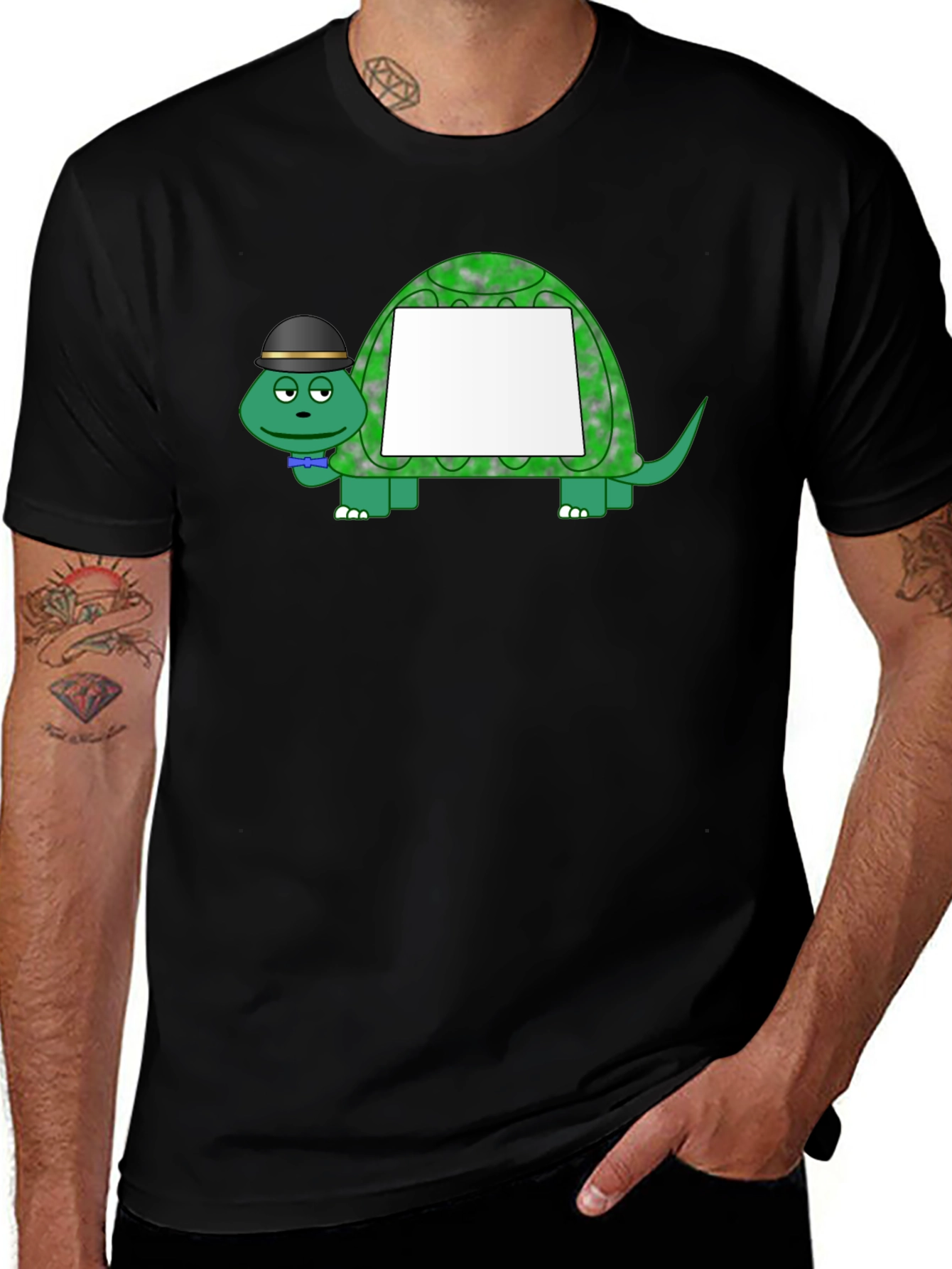 Variant 8 of Turtle with Hat Graphic T-Shirt
