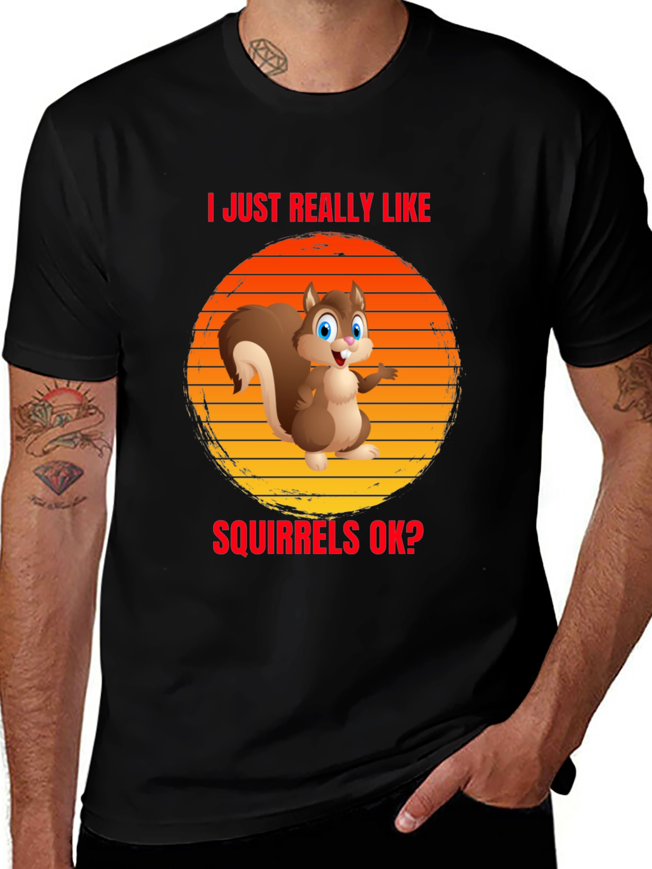 Variant 19 of I Like Squirrels OK? Funny T-Shirt