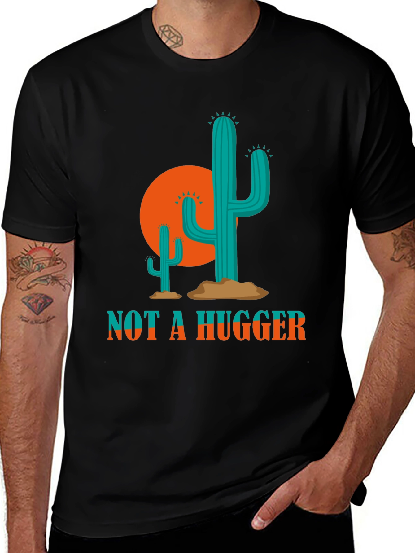 Not A Hugger Cactus Graphic Tee