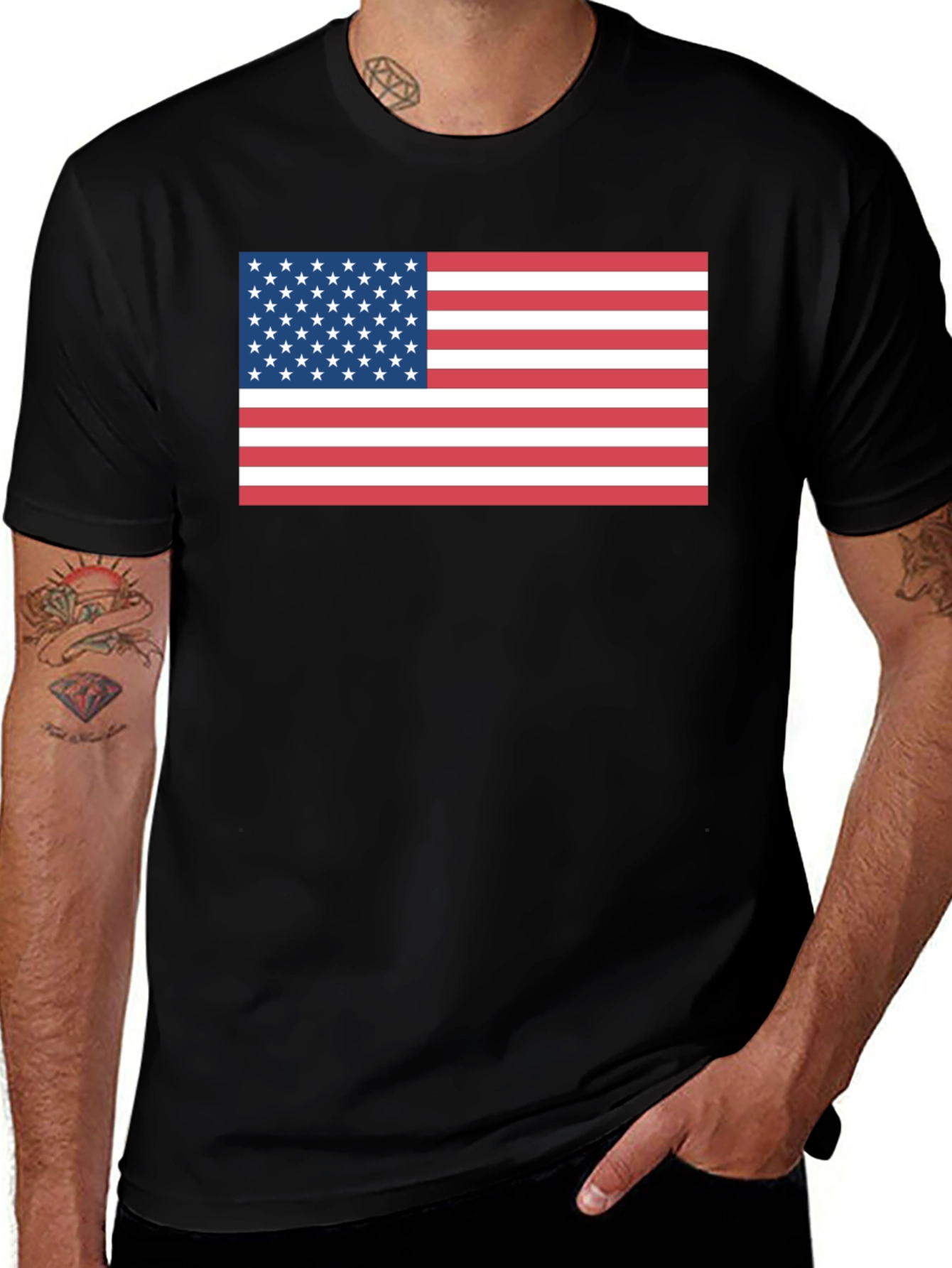 USA Flag Graphic Tee - Patriotic T-Shirt