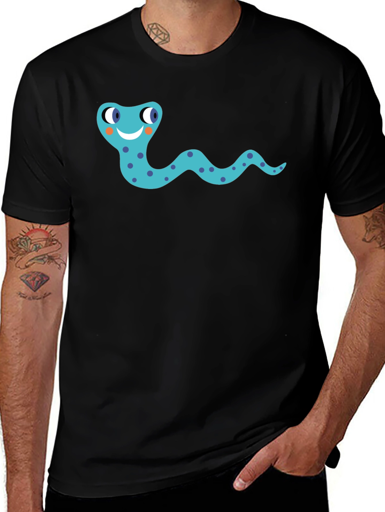 Snake Graphic Black T-Shirt